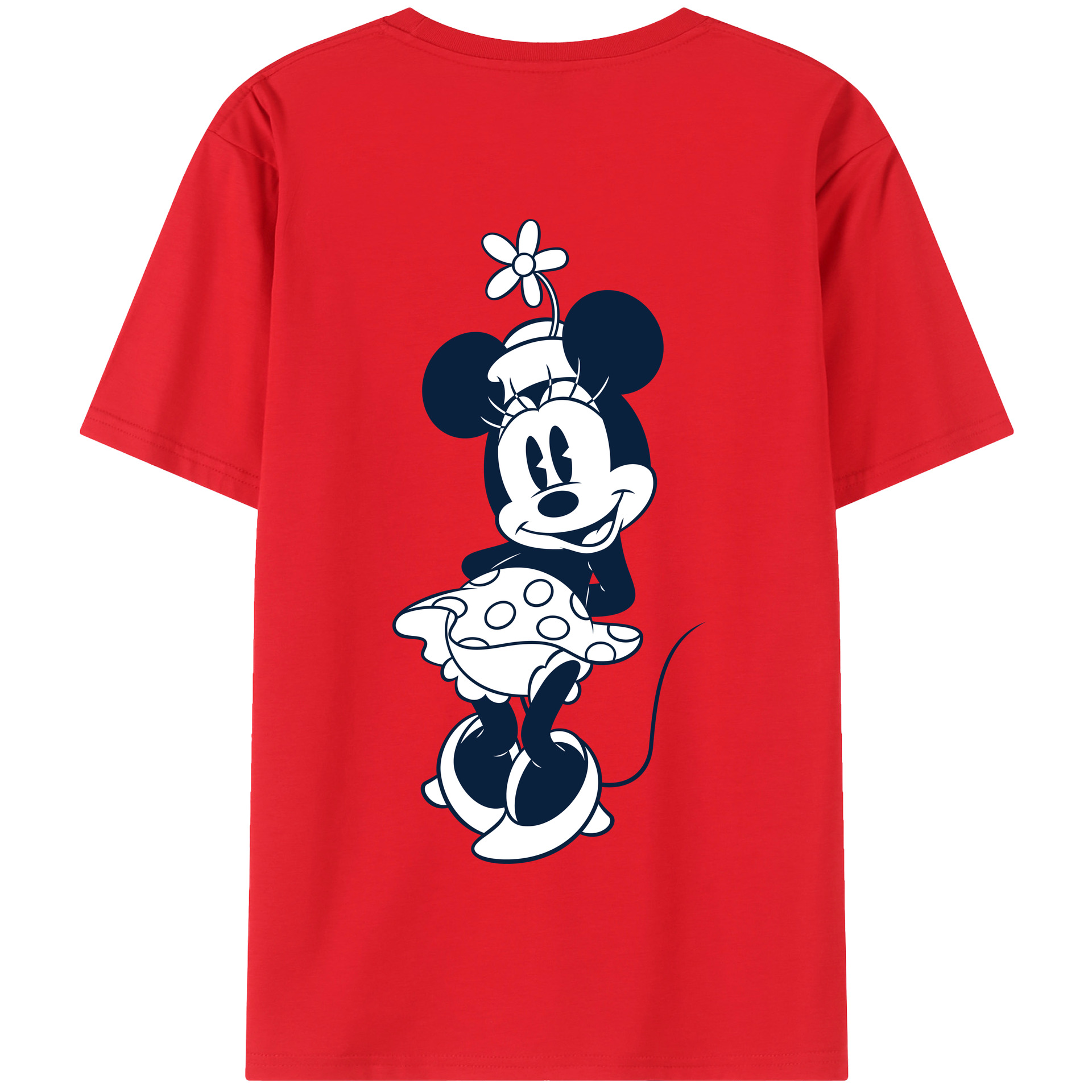 （画像用） ミッキーマウス Mickey Mouse 綿100％半袖Tシャツ（背面プリント）