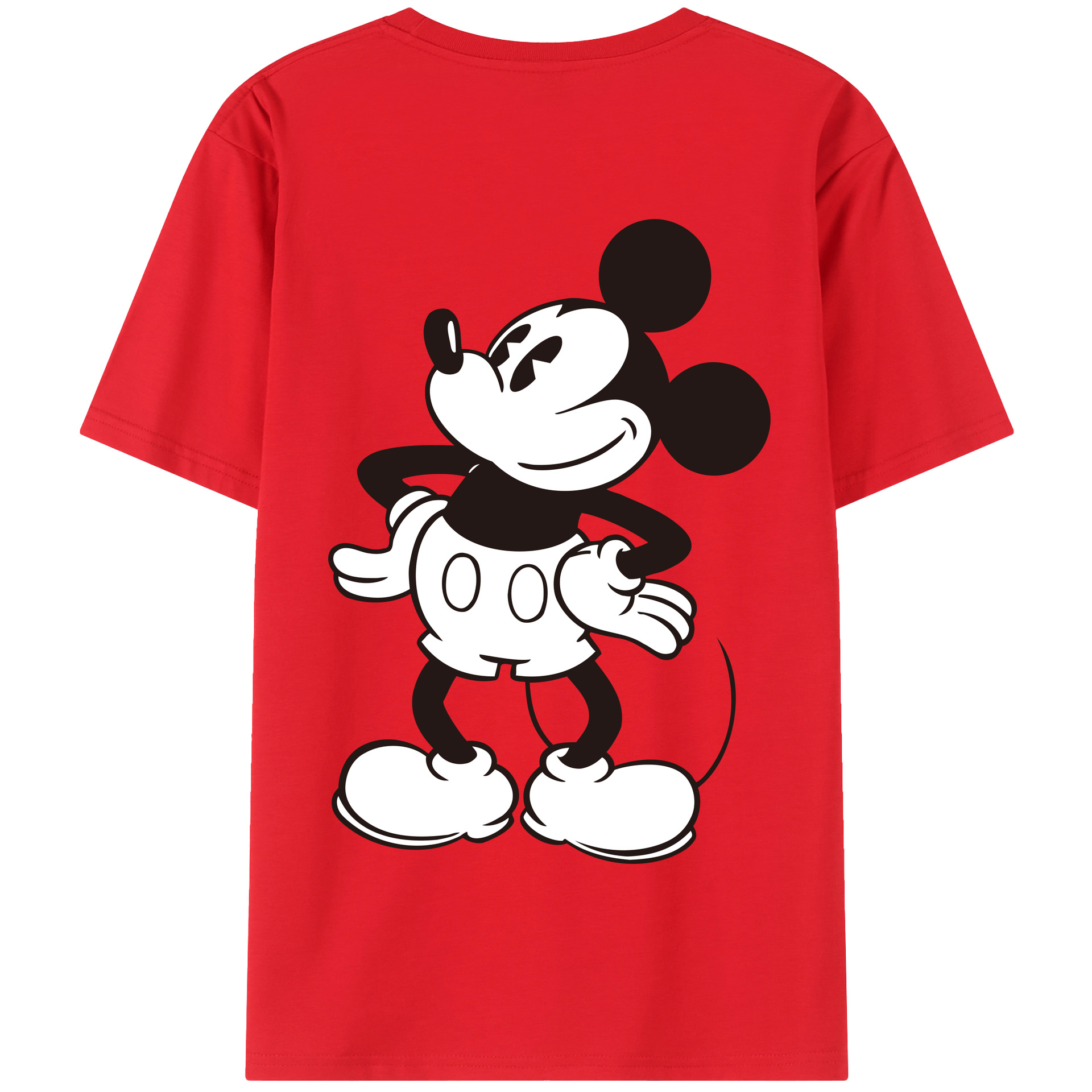（画像用） ミッキーマウス Mickey Mouse 綿100％半袖Tシャツ（背面プリント）