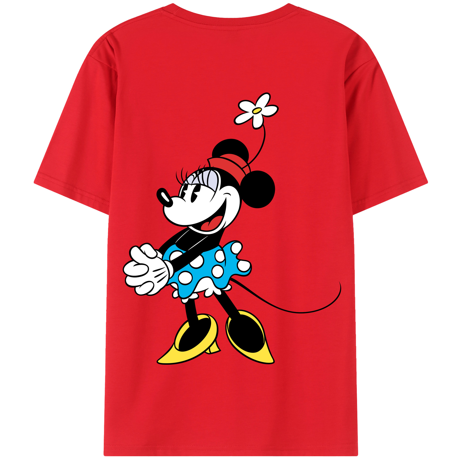 （画像用） ミッキーマウス Mickey Mouse 綿100％半袖Tシャツ（背面プリント）