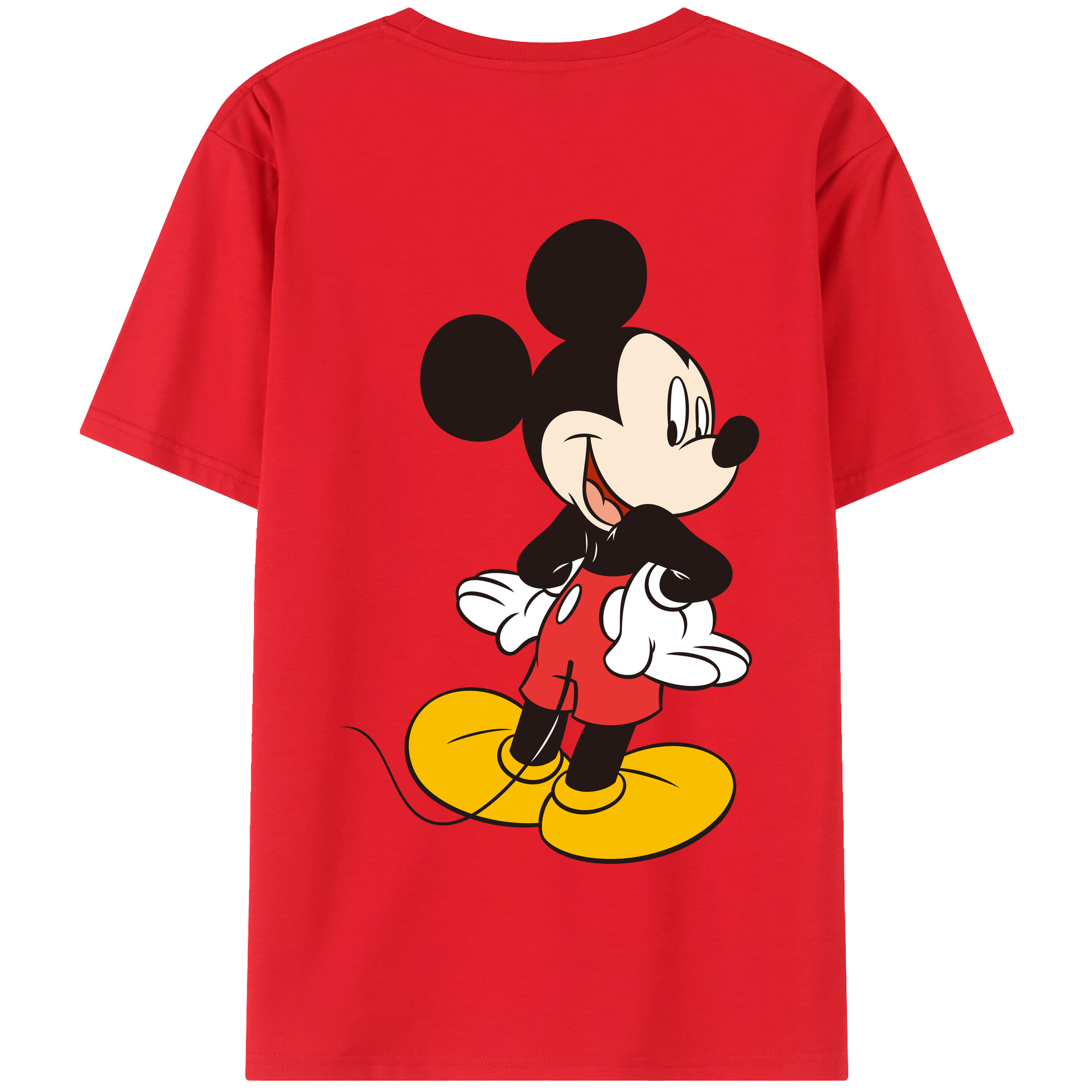 （画像用） ミッキーマウス Mickey Mouse 綿100％半袖Tシャツ（背面プリント）