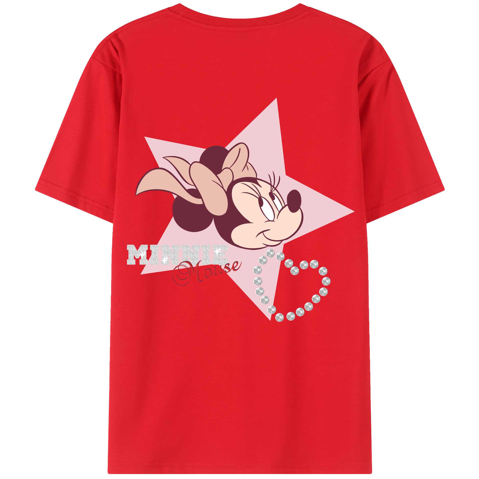 （画像用） ミッキーマウス Mickey Mouse 綿100％半袖Tシャツ（背面プリント）