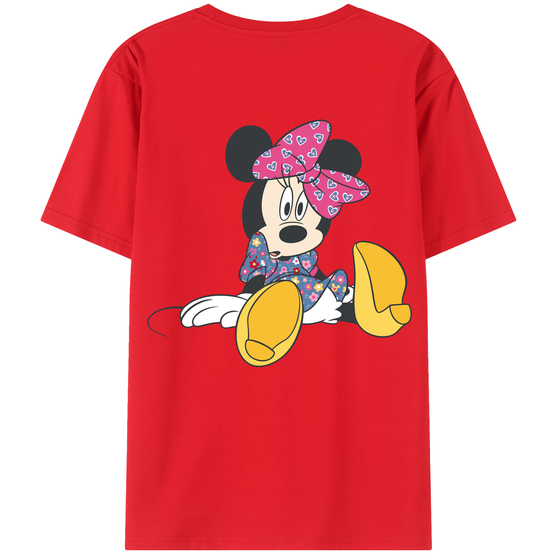 （画像用） ミッキーマウス Mickey Mouse 綿100％半袖Tシャツ（背面プリント）