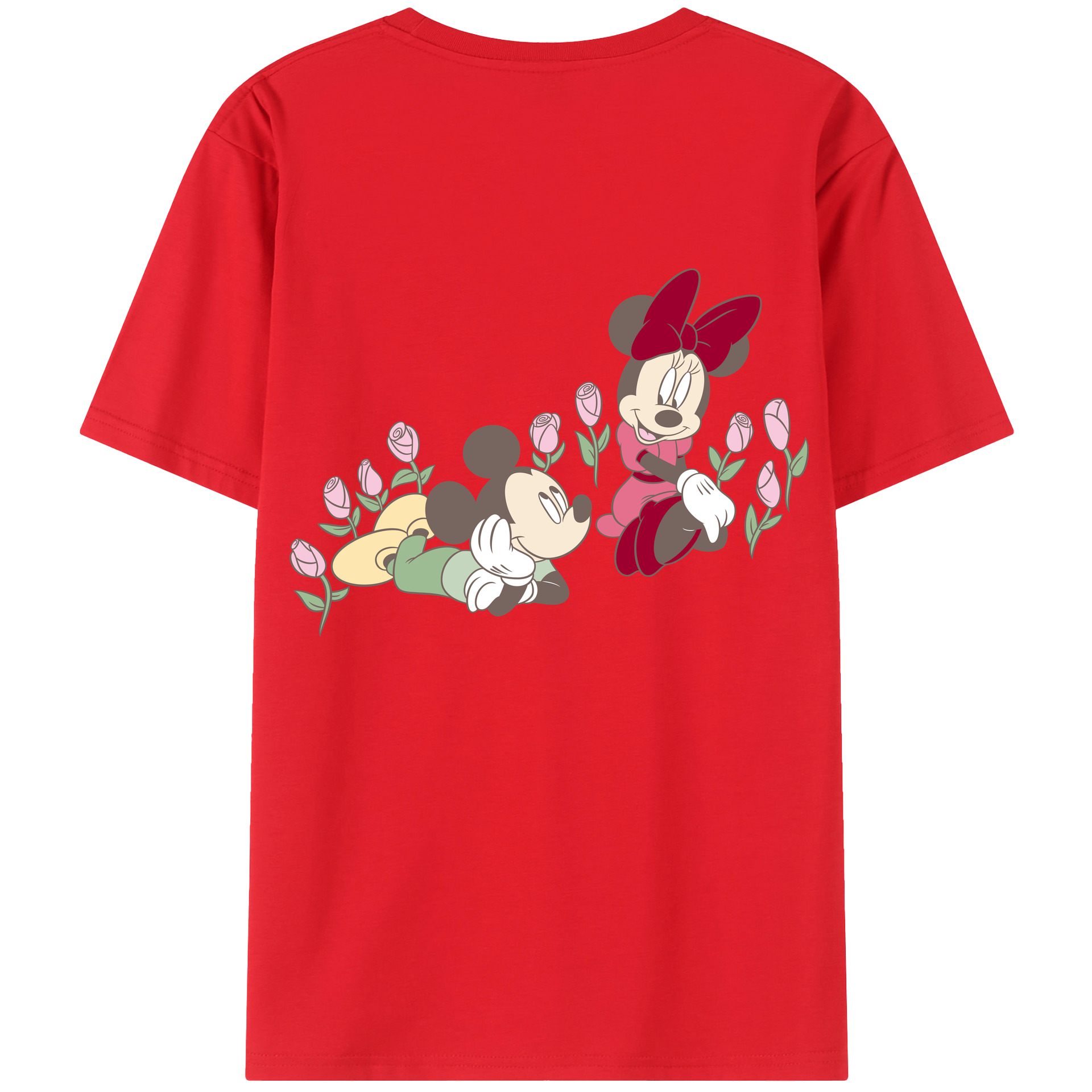 （画像用） ミッキーマウス Mickey Mouse 綿100％半袖Tシャツ（背面プリント）