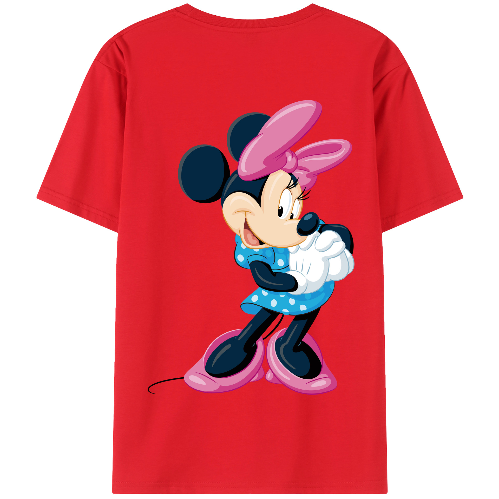 （画像用） ミッキーマウス Mickey Mouse 綿100％半袖Tシャツ（背面プリント）