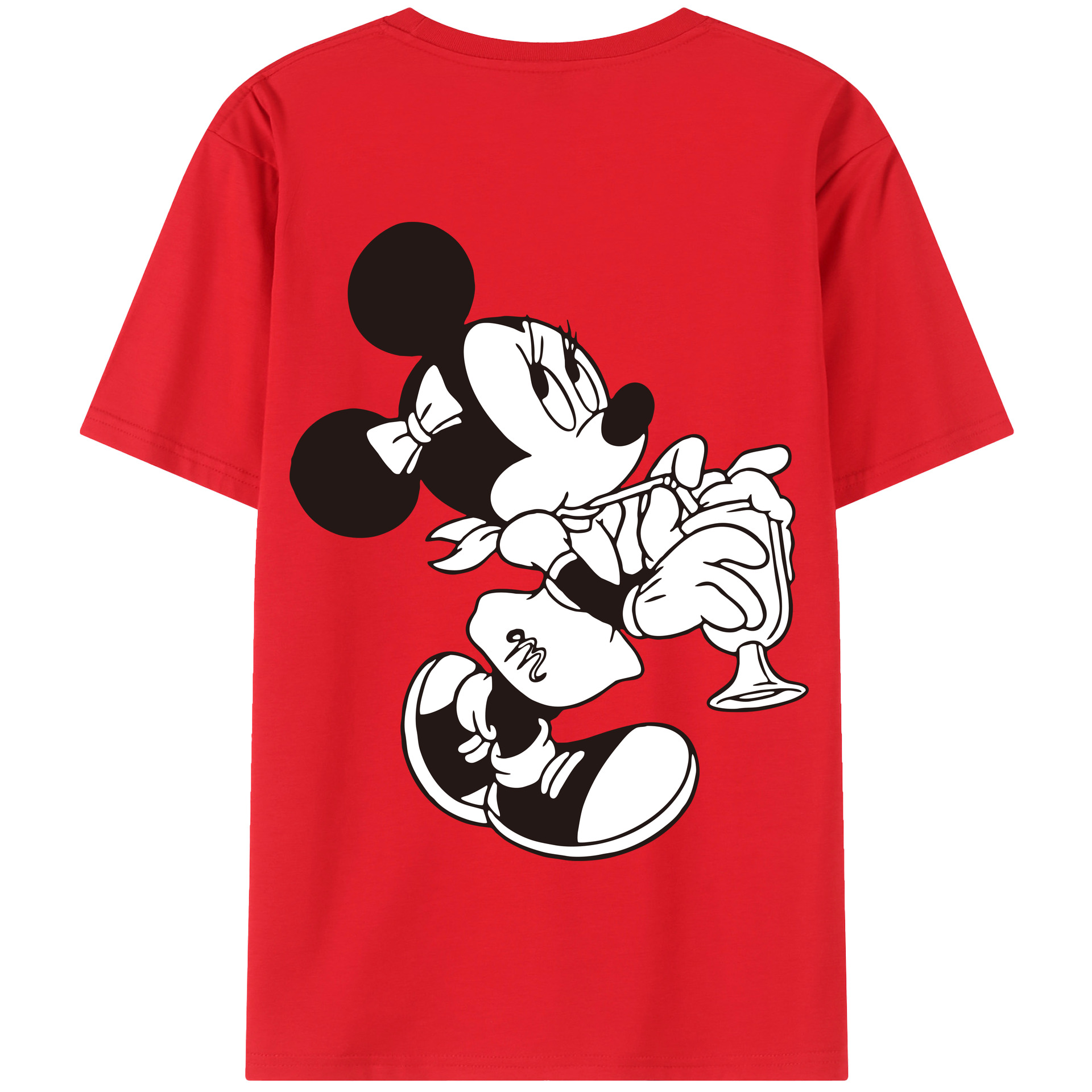 （画像用） ミッキーマウス Mickey Mouse 綿100％半袖Tシャツ（背面プリント）