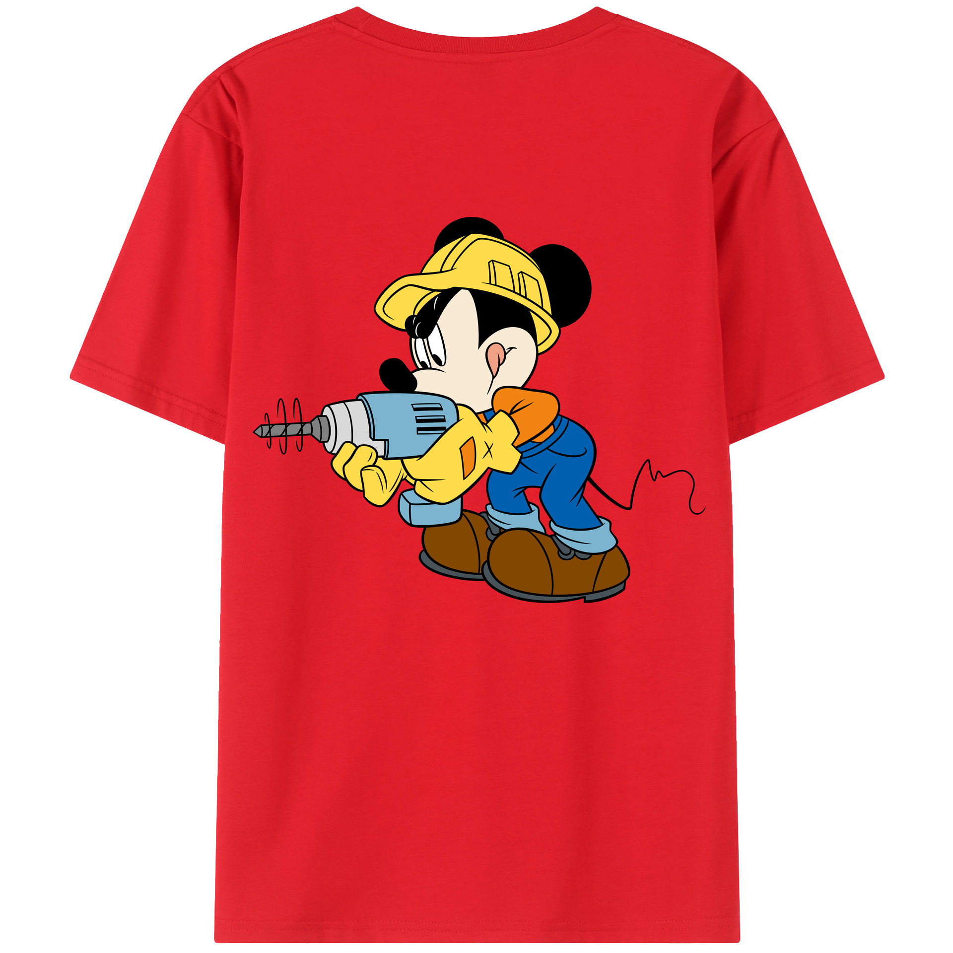 （画像用） ミッキーマウス Mickey Mouse 綿100％半袖Tシャツ（背面プリント）