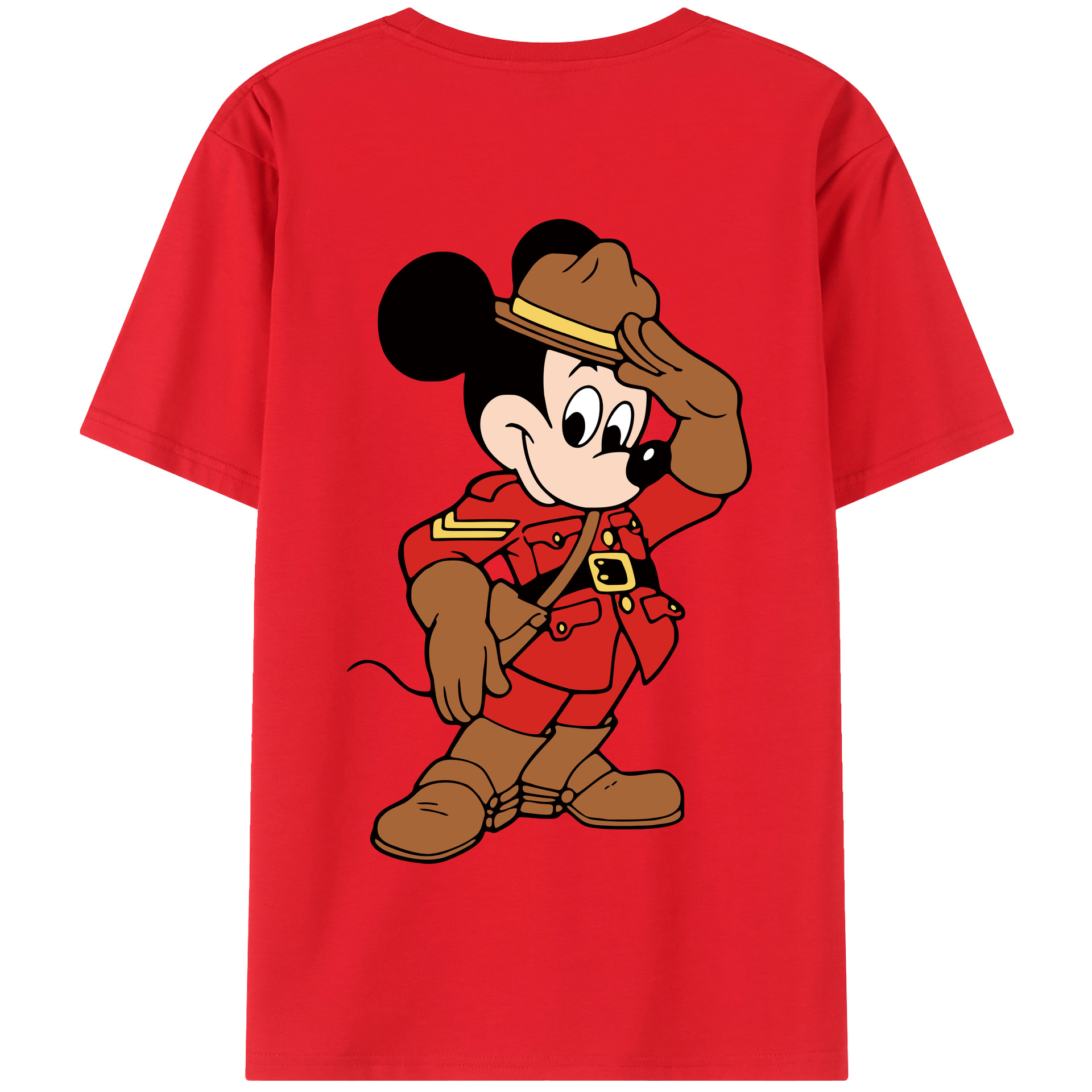 （画像用） ミッキーマウス Mickey Mouse 綿100％半袖Tシャツ（背面プリント）