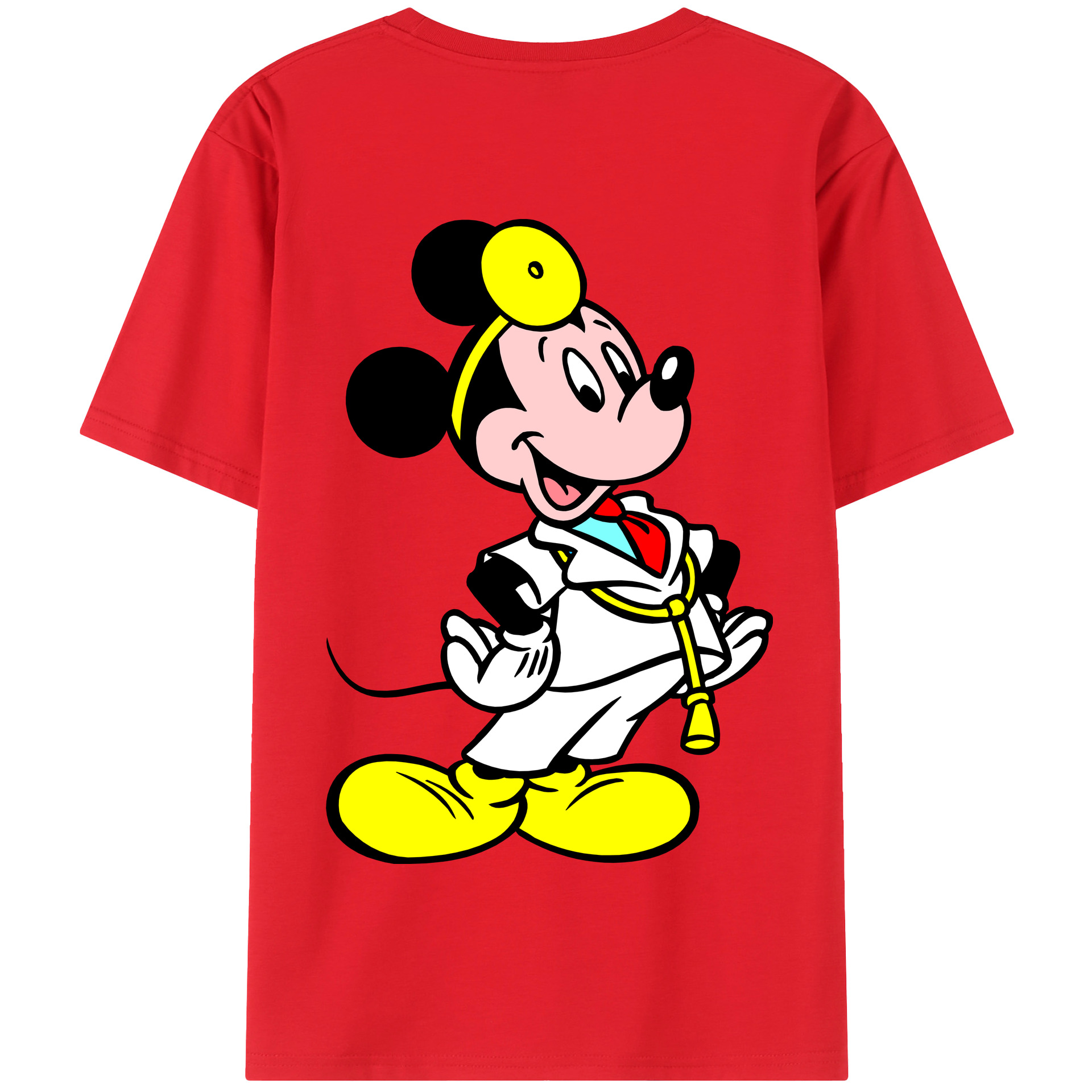 （画像用） ミッキーマウス Mickey Mouse 綿100％半袖Tシャツ（背面プリント）