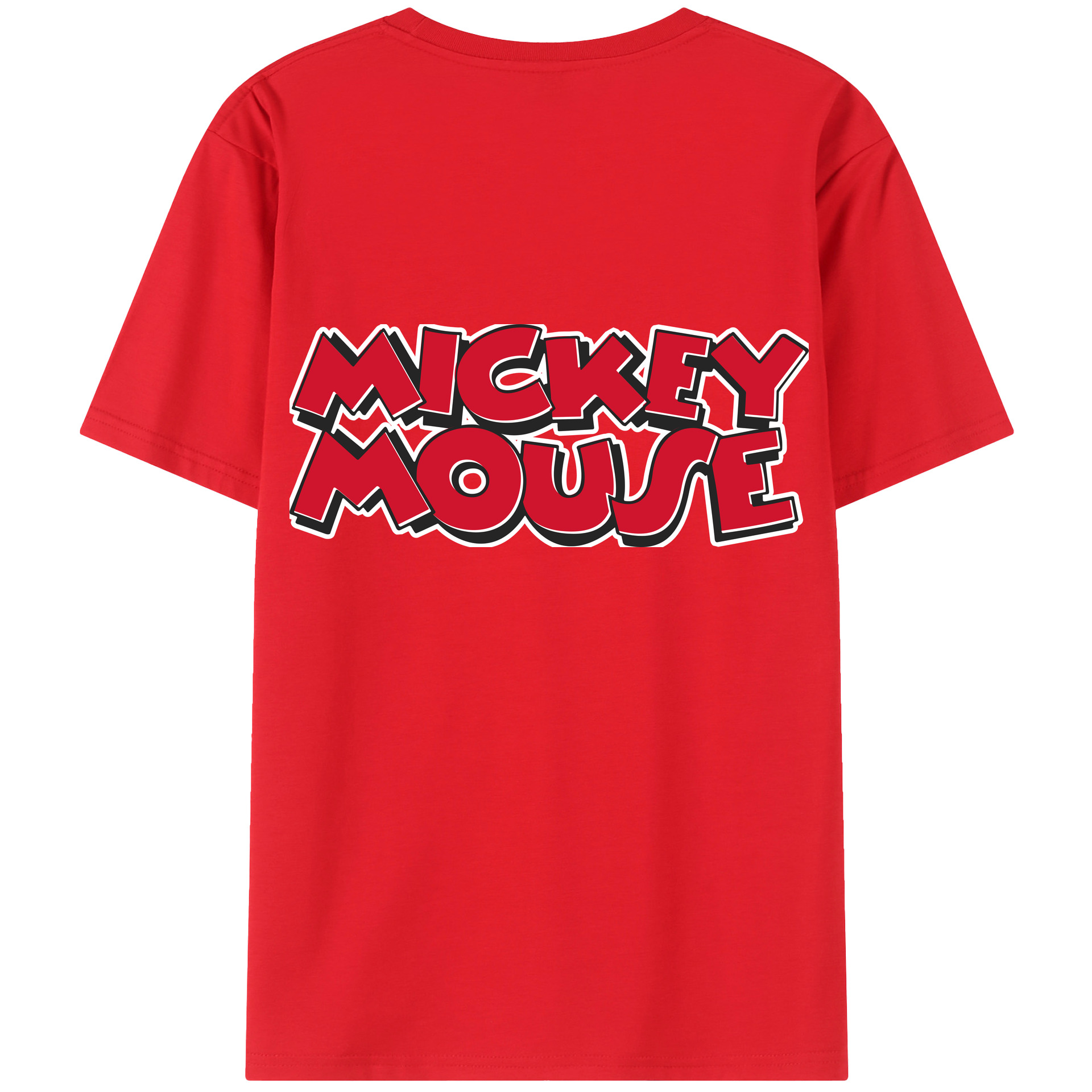 （画像用） ミッキーマウス Mickey Mouse 綿100％半袖Tシャツ（背面プリント）