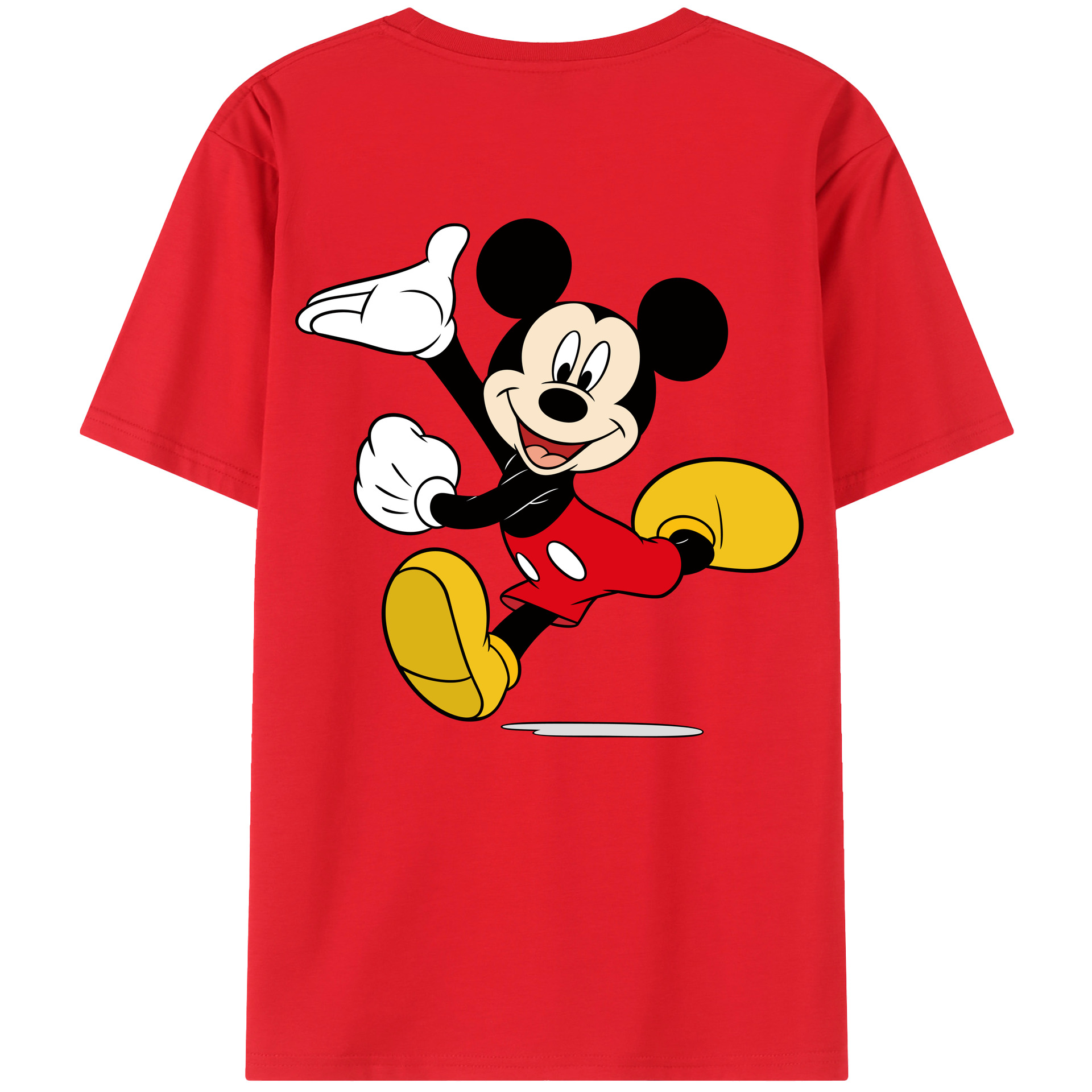 （画像用） ミッキーマウス Mickey Mouse 綿100％半袖Tシャツ（背面プリント）
