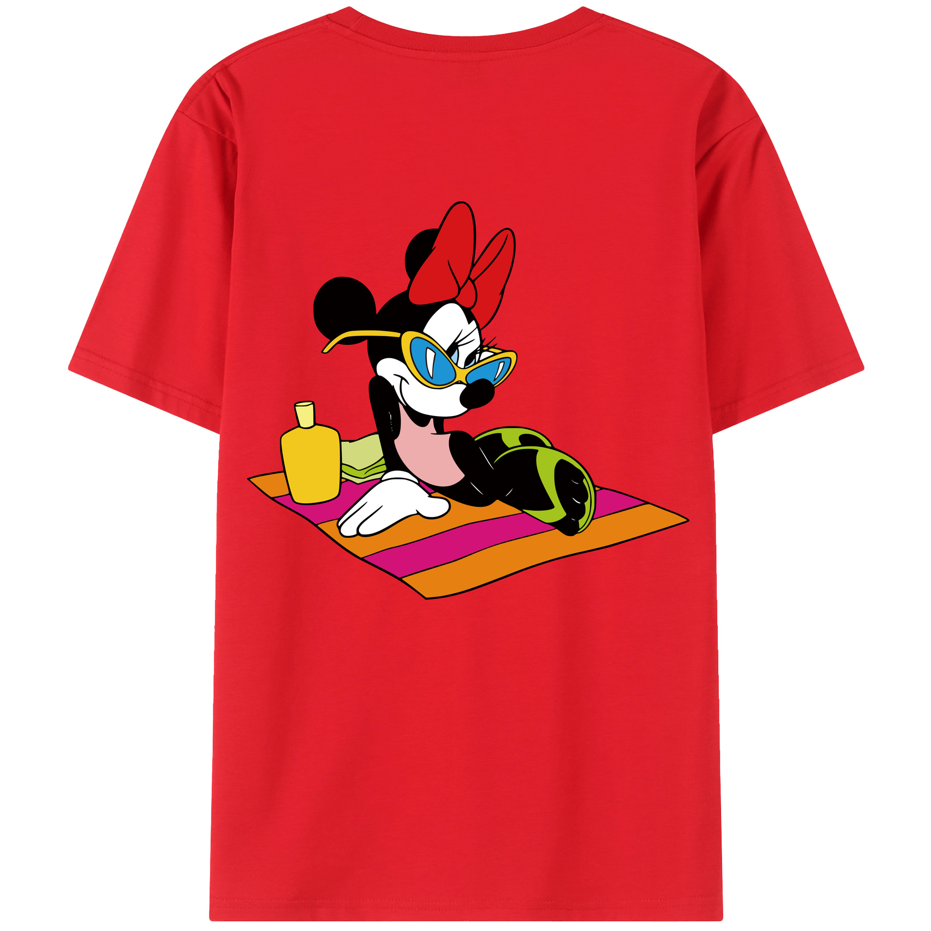 （画像用） ミッキーマウス Mickey Mouse 綿100％半袖Tシャツ（背面プリント）