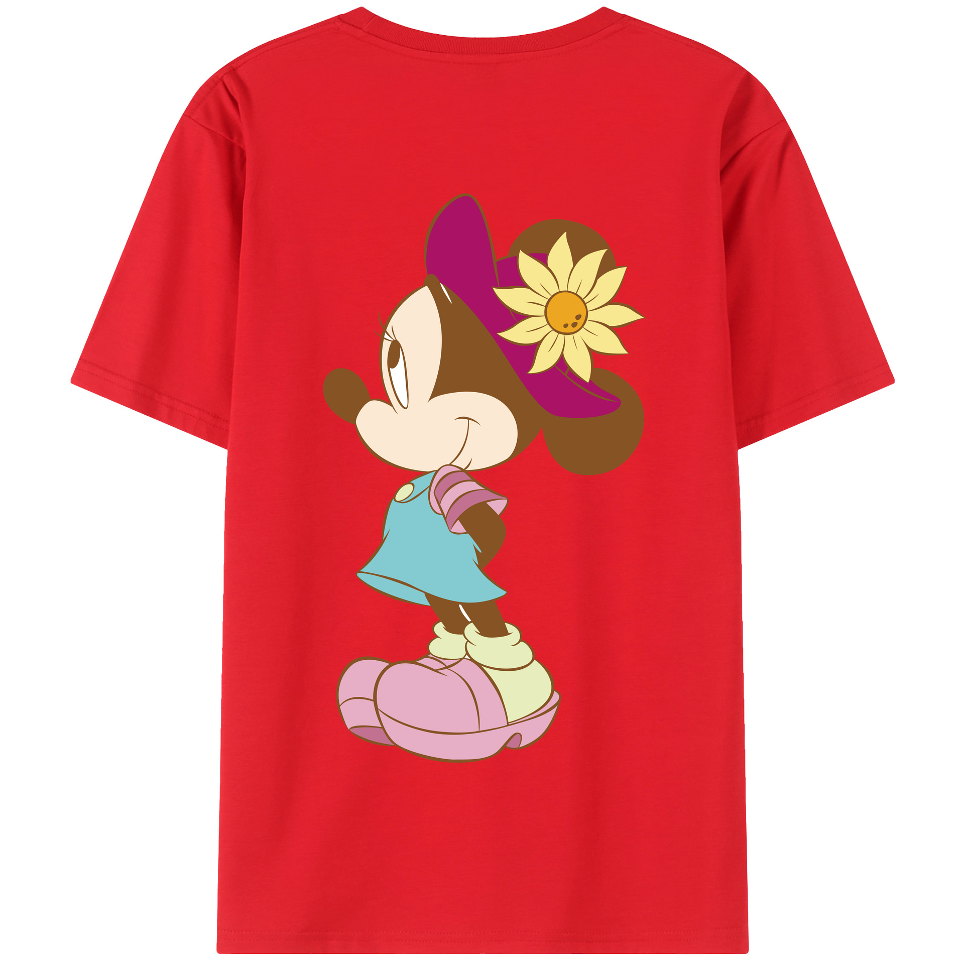 （画像用） ミッキーマウス Mickey Mouse 綿100％半袖Tシャツ（背面プリント）