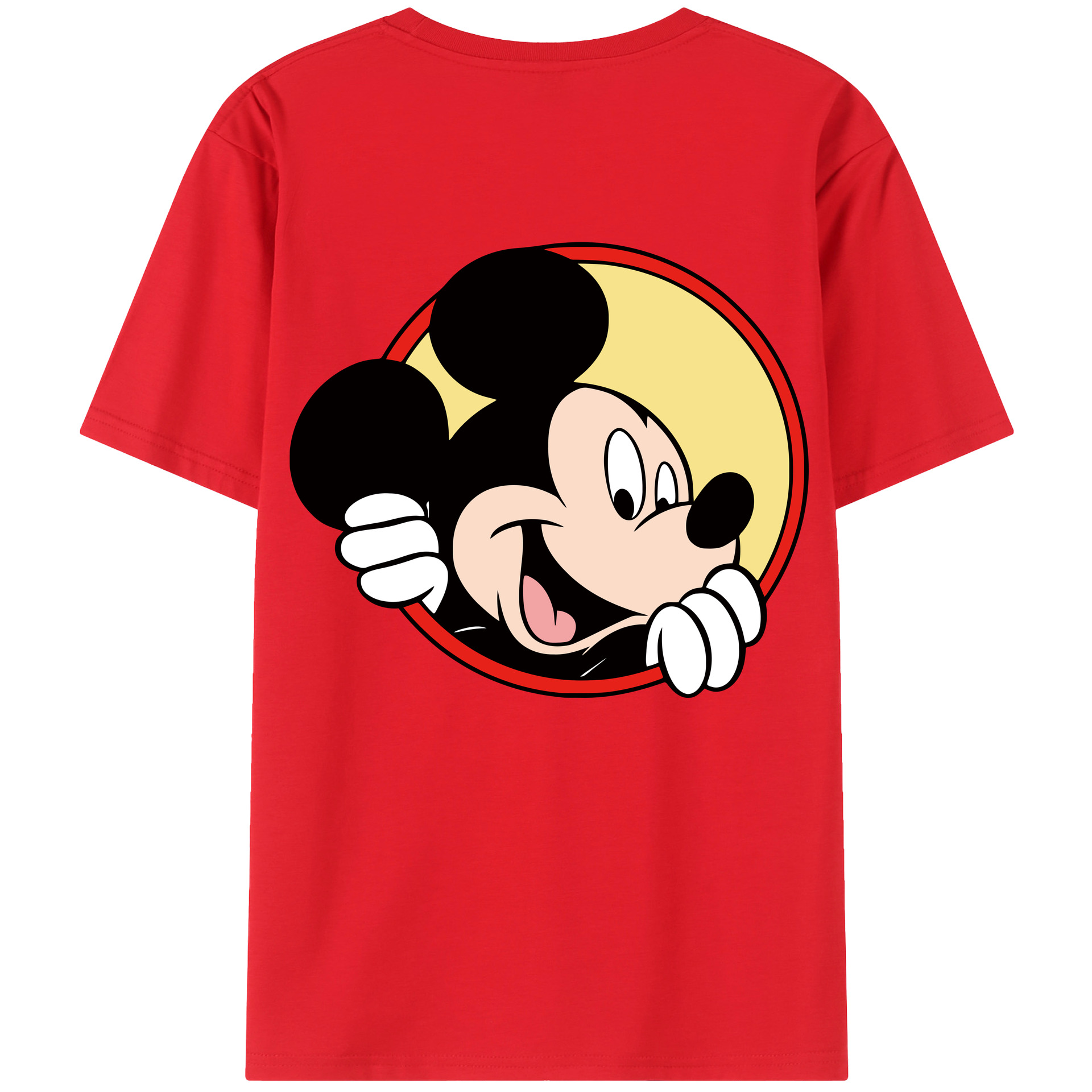 （画像用） ミッキーマウス Mickey Mouse 綿100％半袖Tシャツ（背面プリント）
