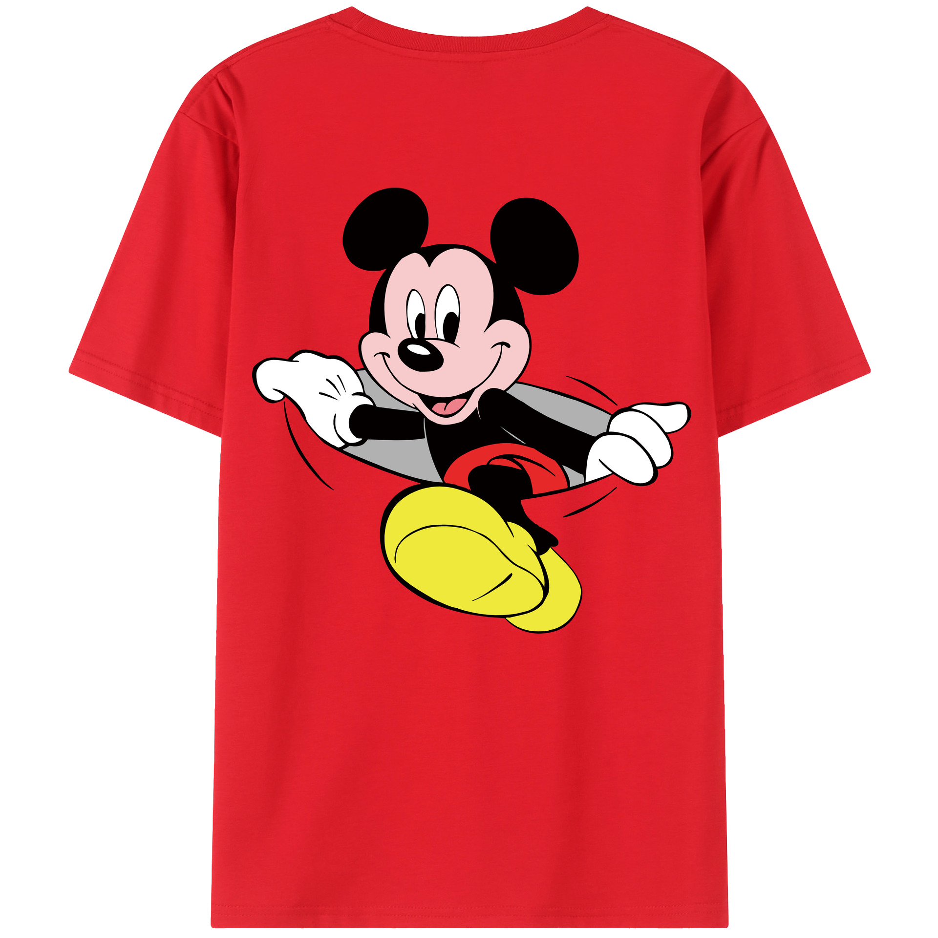 （画像用） ミッキーマウス Mickey Mouse 綿100％半袖Tシャツ（背面プリント）