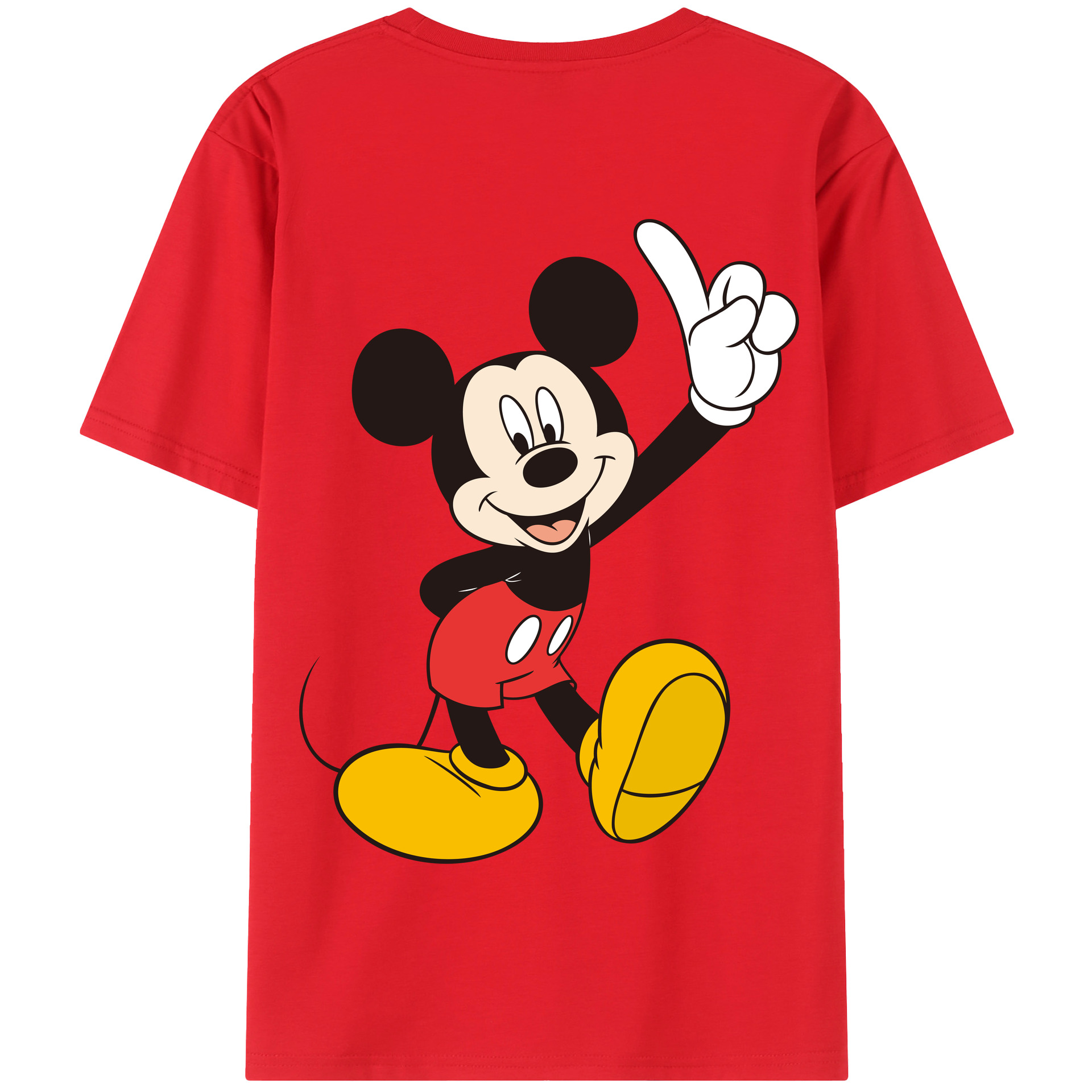 （画像用） ミッキーマウス Mickey Mouse 綿100％半袖Tシャツ（背面プリント）