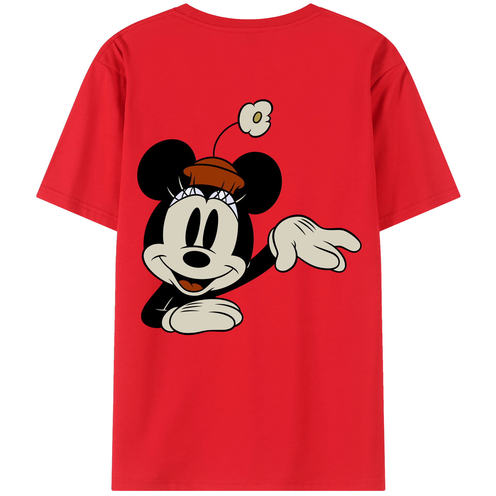 （画像用） ミッキーマウス Mickey Mouse 綿100％半袖Tシャツ（背面プリント）