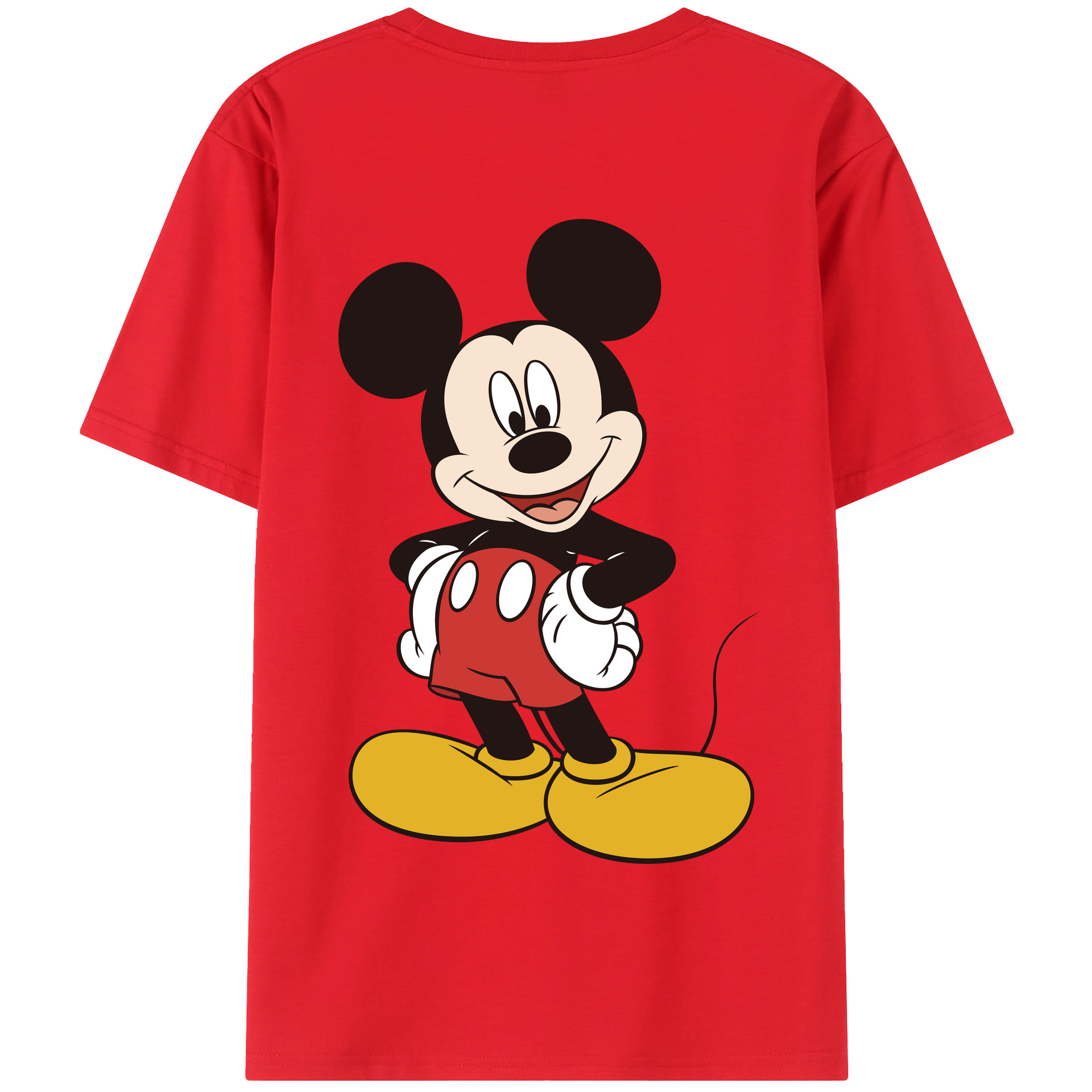 （画像用） ミッキーマウス Mickey Mouse 綿100％半袖Tシャツ（背面プリント）