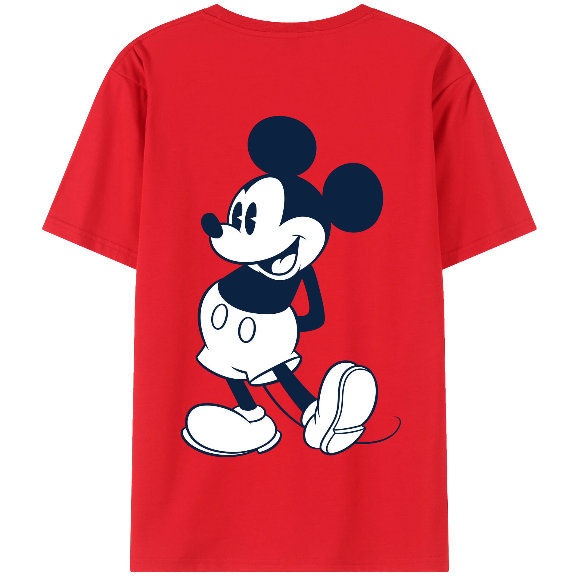 （画像用） ミッキーマウス Mickey Mouse 綿100％半袖Tシャツ（背面プリント）