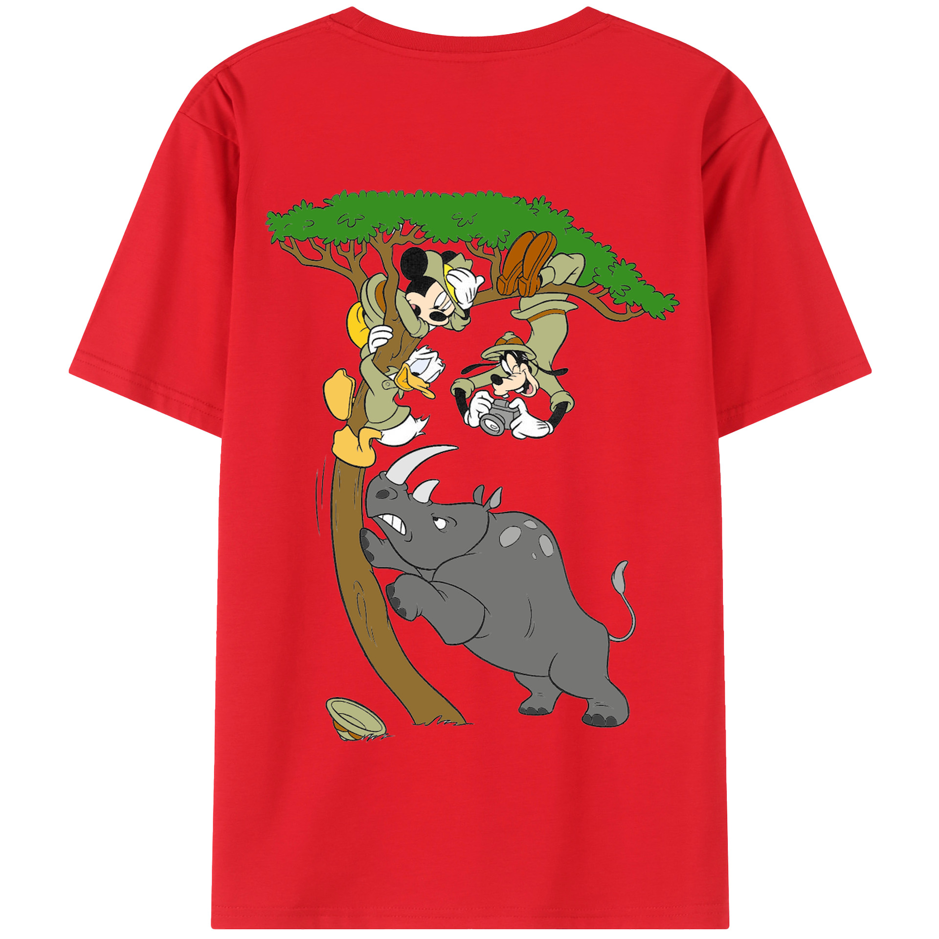 （画像用） ミッキーマウス Mickey Mouse 綿100％半袖Tシャツ（背面プリント）