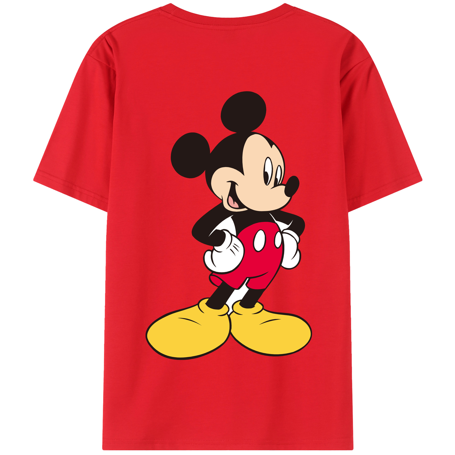 （画像用） ミッキーマウス Mickey Mouse 綿100％半袖Tシャツ（背面プリント）