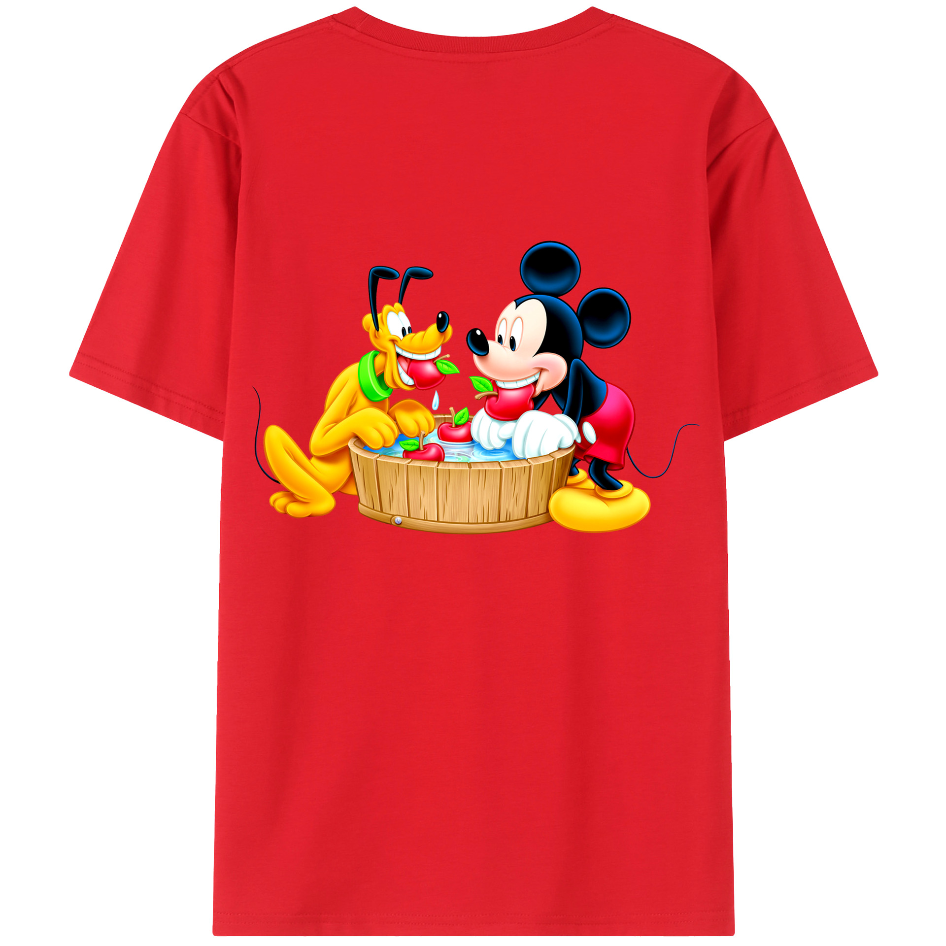 （画像用） ミッキーマウス Mickey Mouse 綿100％半袖Tシャツ（背面プリント）