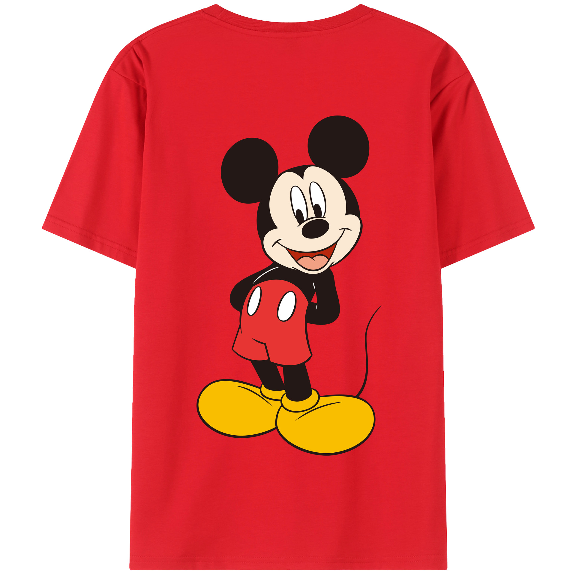 （画像用） ミッキーマウス Mickey Mouse 綿100％半袖Tシャツ（背面プリント）