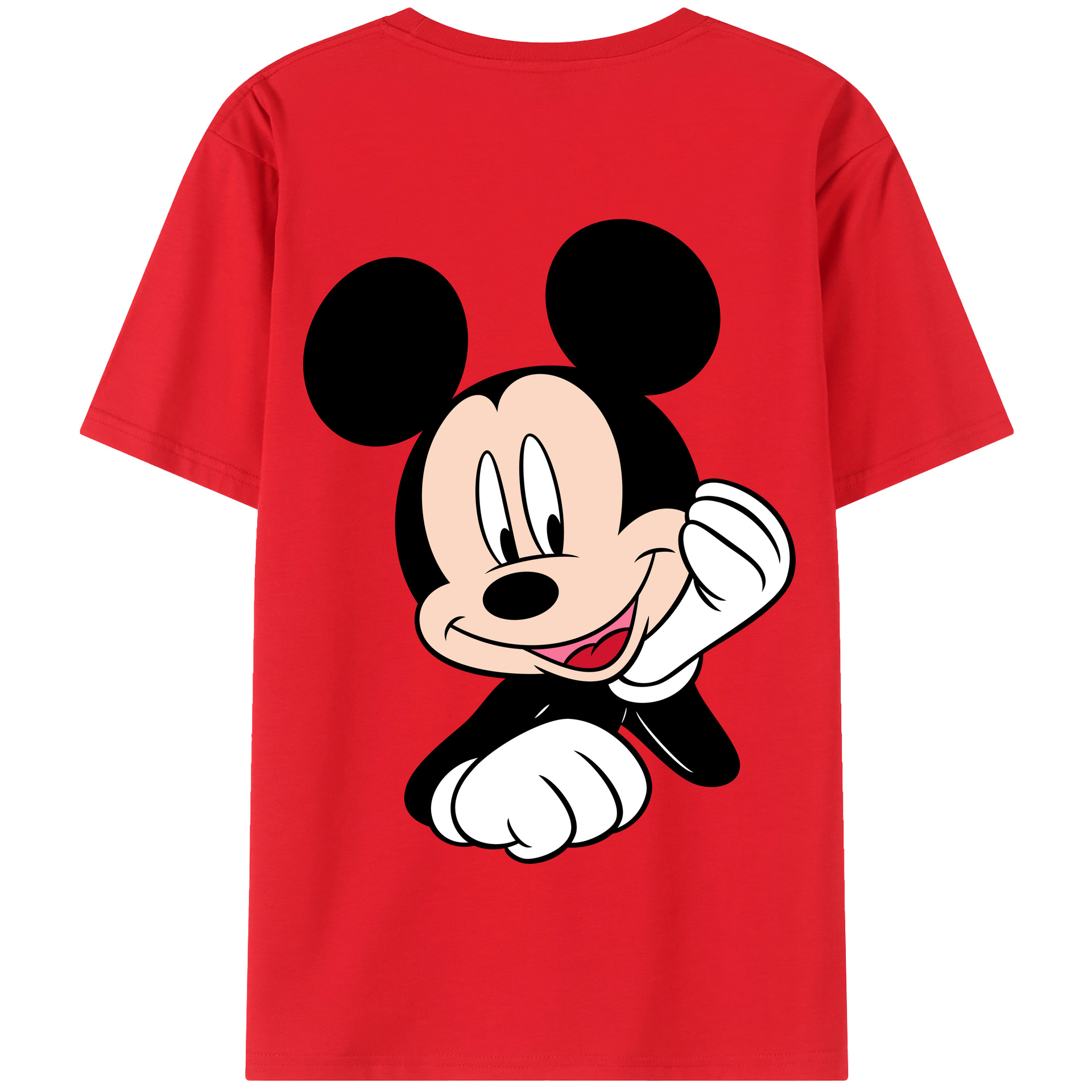 （画像用） ミッキーマウス Mickey Mouse 綿100％半袖Tシャツ（背面プリント）
