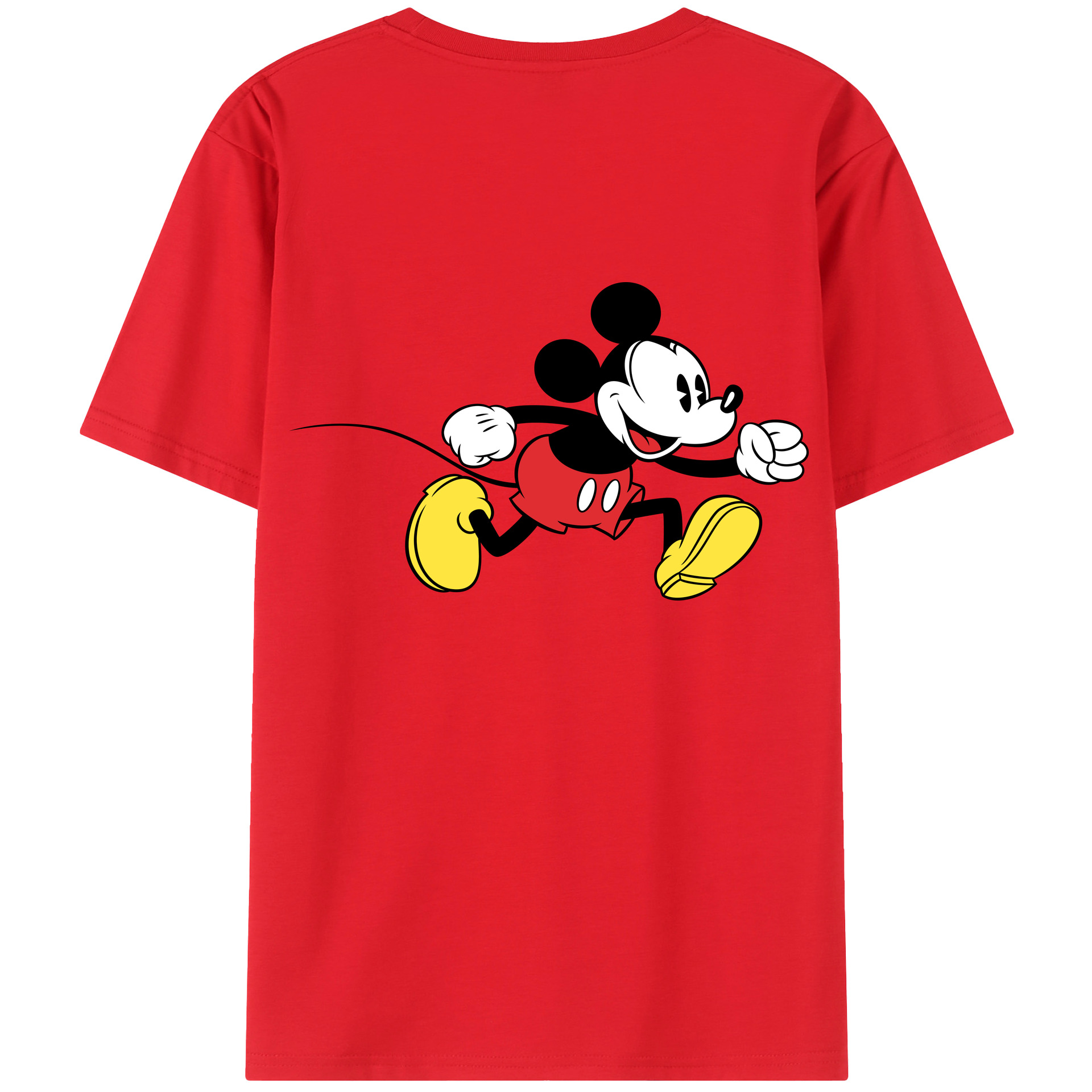（画像用） ミッキーマウス Mickey Mouse 綿100％半袖Tシャツ（背面プリント）