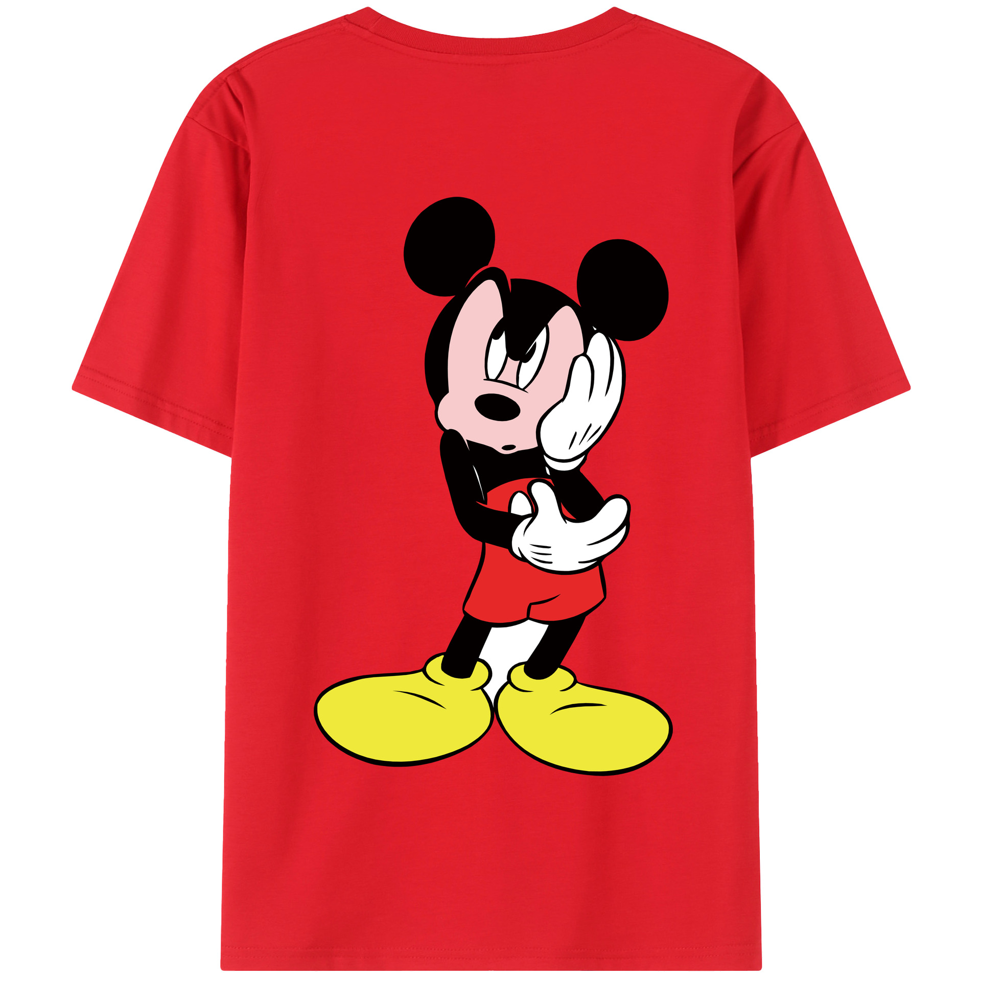 （画像用） ミッキーマウス Mickey Mouse 綿100％半袖Tシャツ（背面プリント）