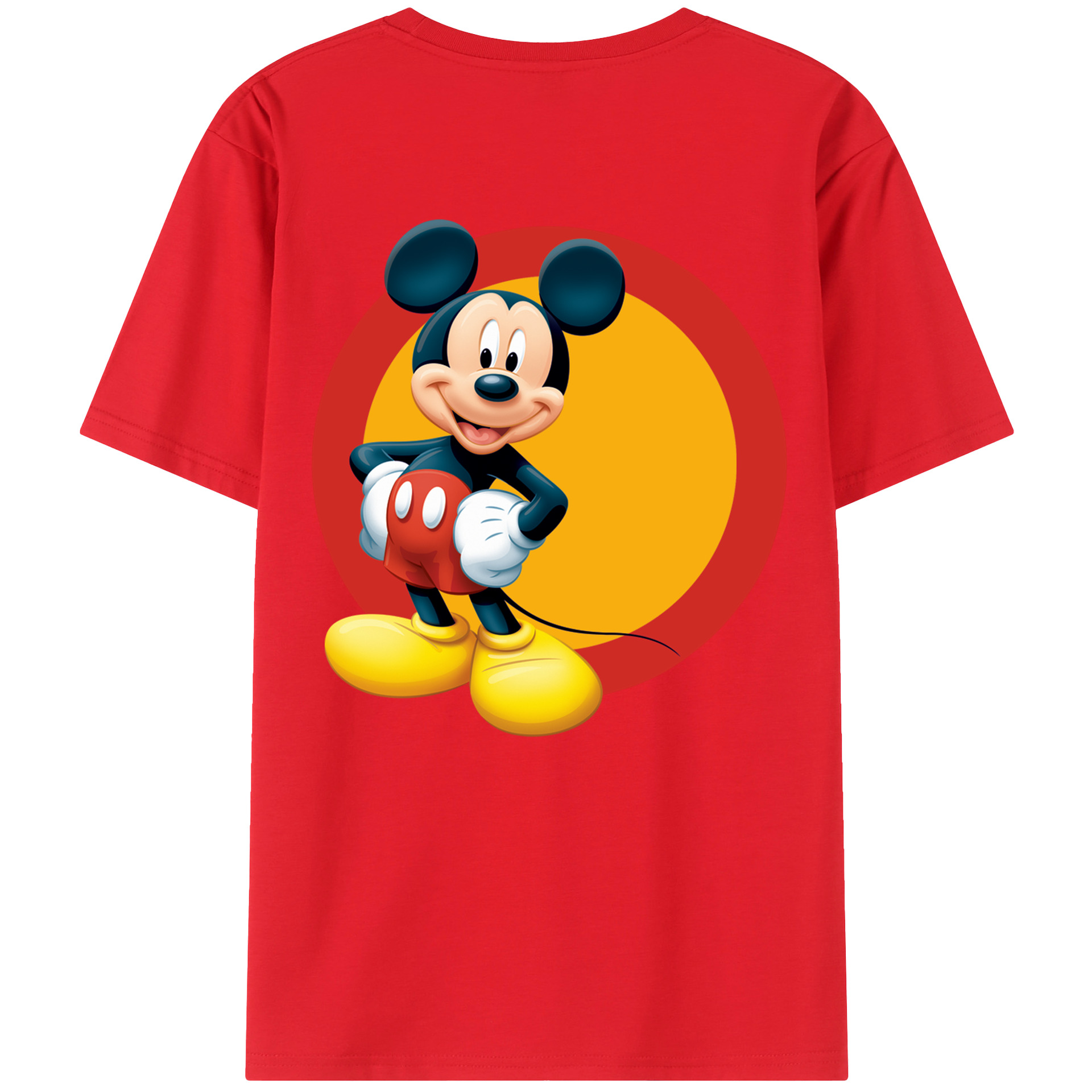 （画像用） ミッキーマウス Mickey Mouse 綿100％半袖Tシャツ（背面プリント）