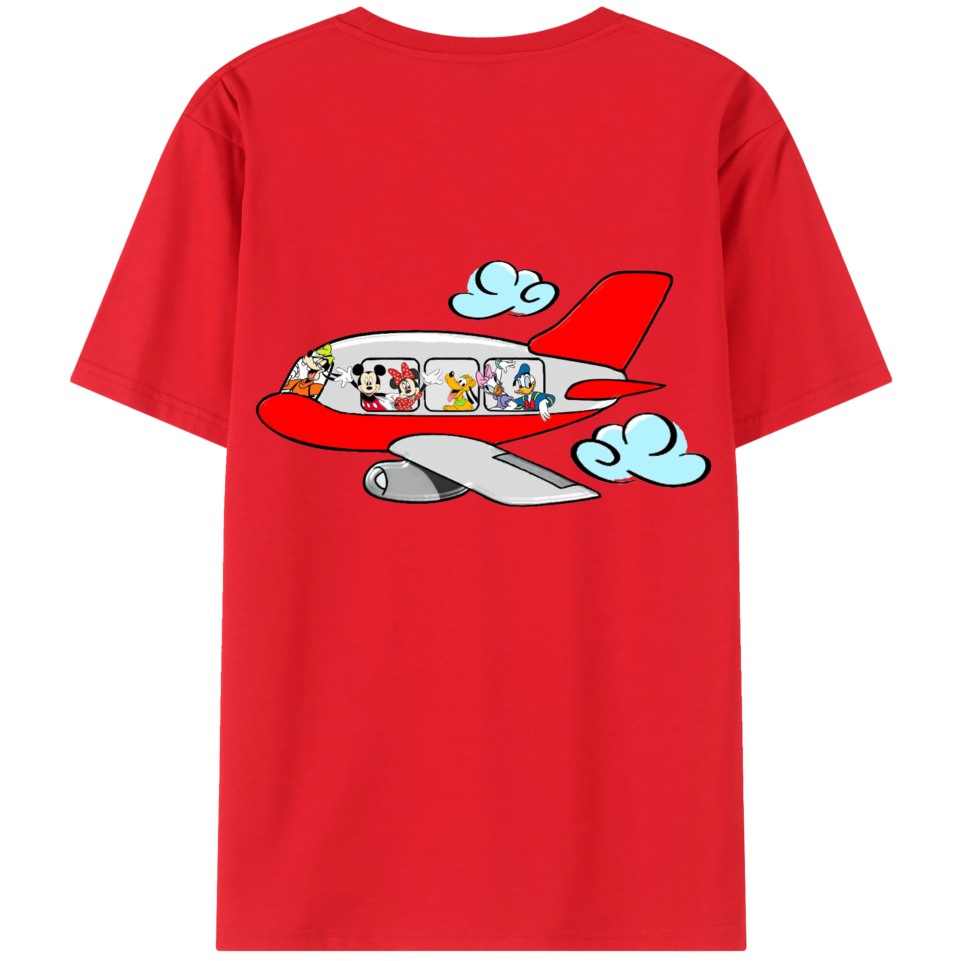 （画像用） ミッキーマウス Mickey Mouse 綿100％半袖Tシャツ（背面プリント）