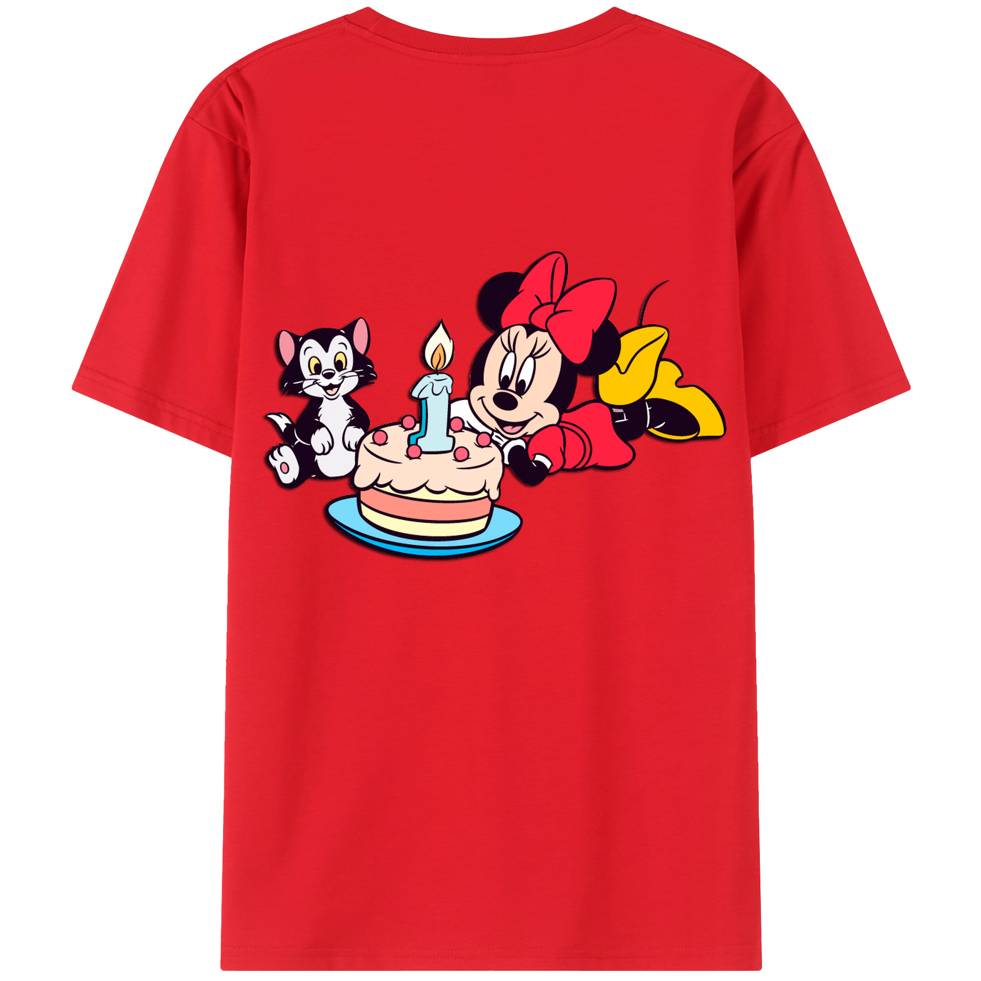 （画像用） ミッキーマウス Mickey Mouse 綿100％半袖Tシャツ（背面プリント）