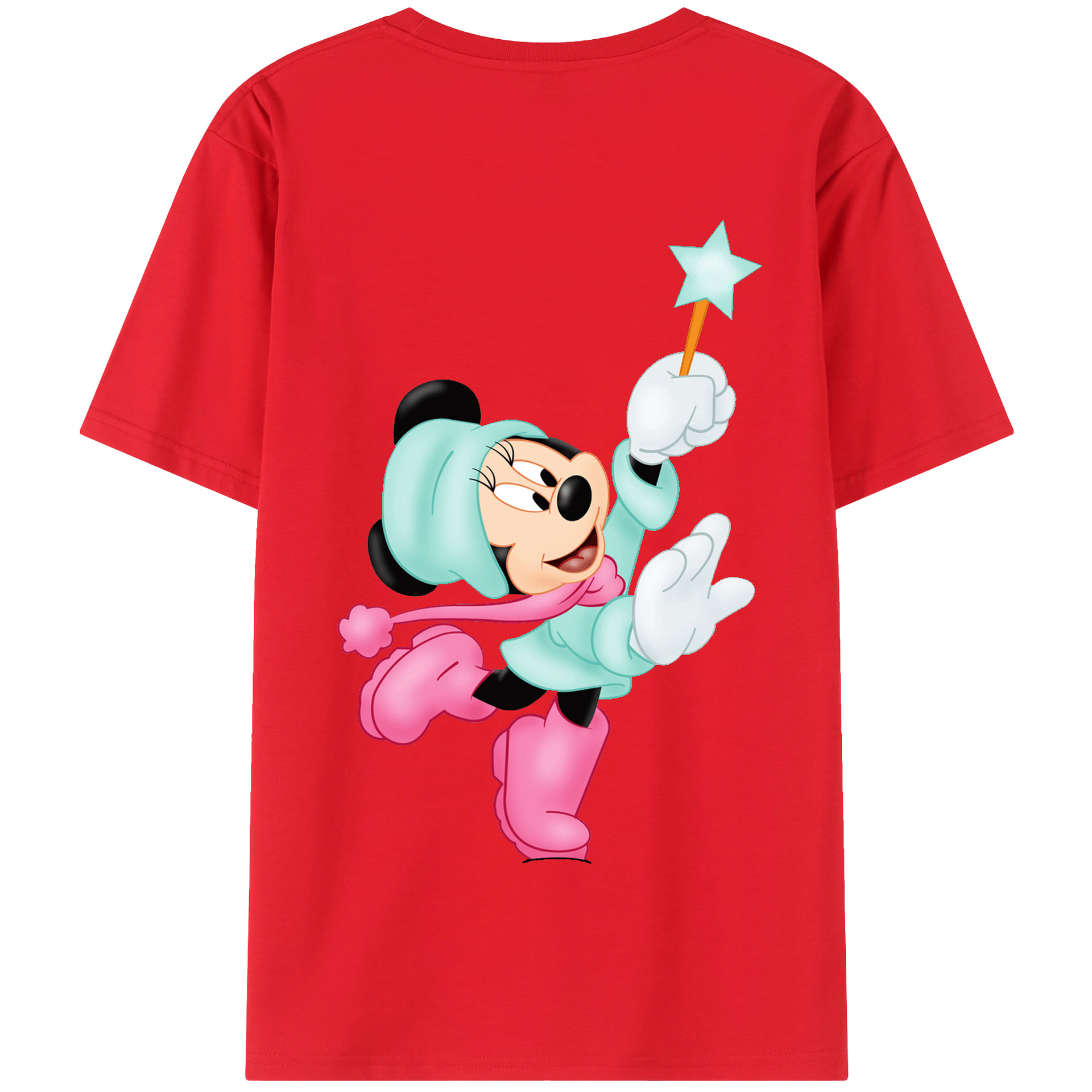 （画像用） ミッキーマウス Mickey Mouse 綿100％半袖Tシャツ（背面プリント）