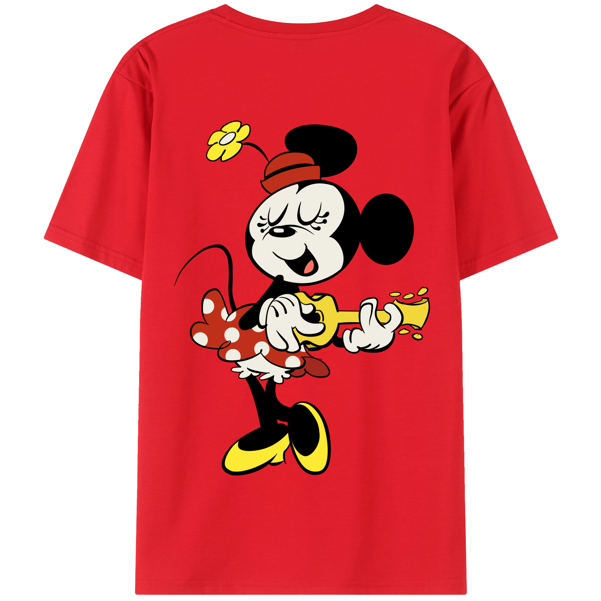 （画像用） ミッキーマウス Mickey Mouse 綿100％半袖Tシャツ（背面プリント）