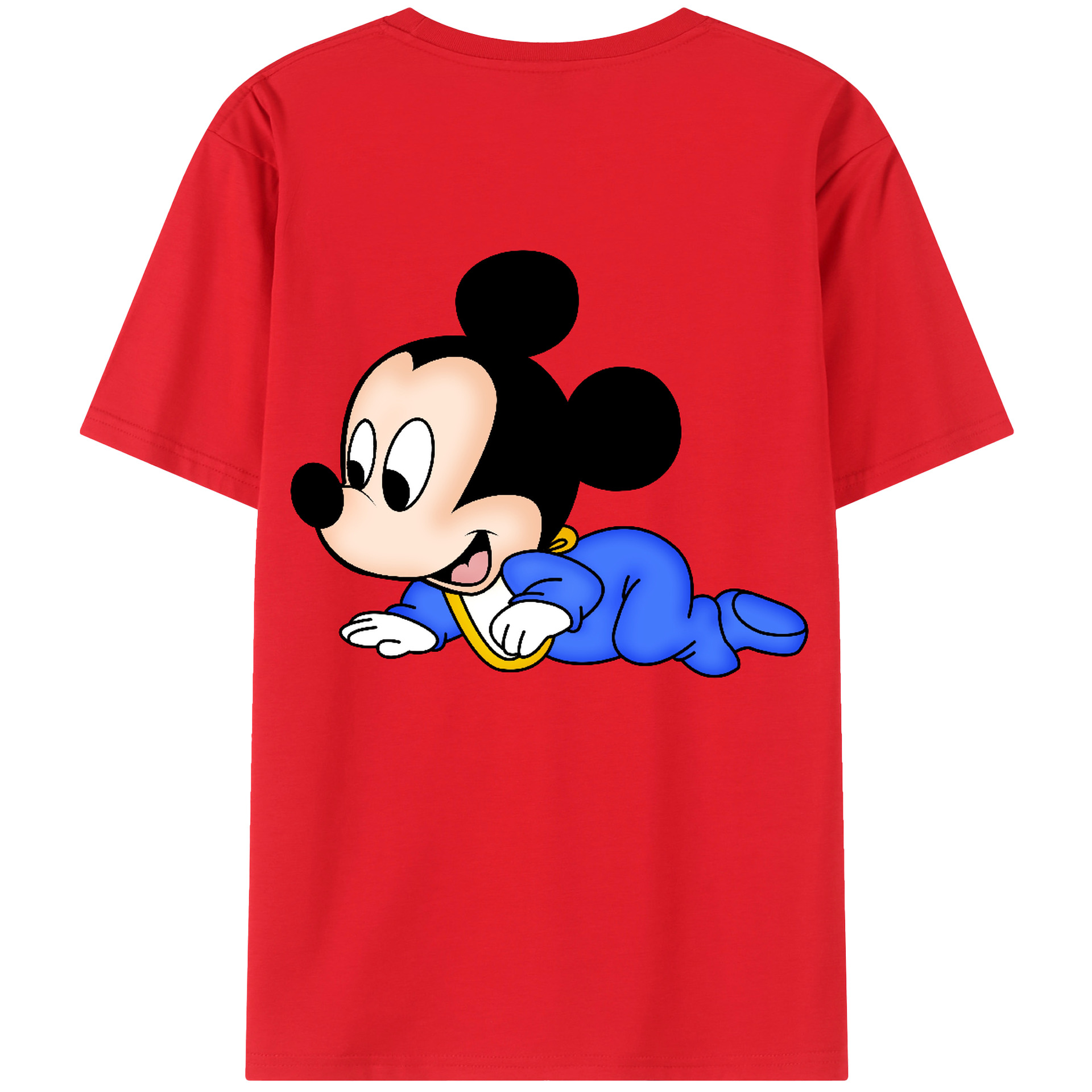 （画像用） ミッキーマウス Mickey Mouse 綿100％半袖Tシャツ（背面プリント）