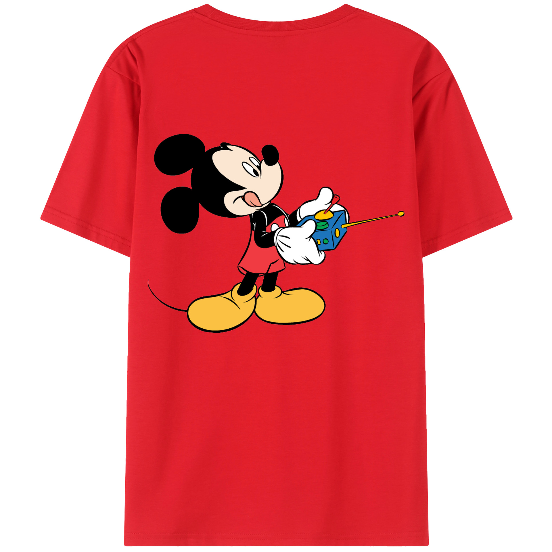 （画像用） ミッキーマウス Mickey Mouse 綿100％半袖Tシャツ（背面プリント）