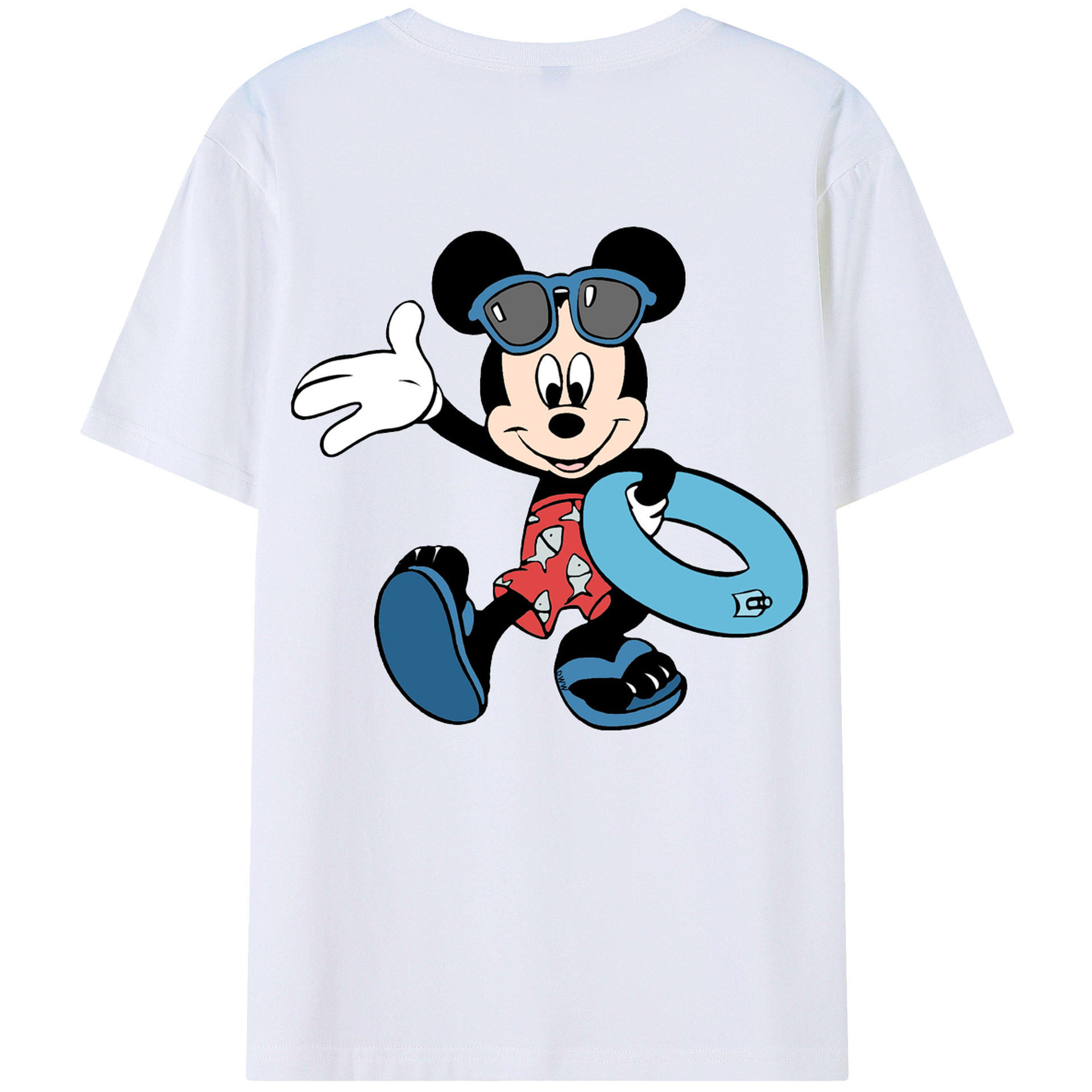 （画像用） ミッキーマウス Mickey Mouse 綿100％半袖Tシャツ（背面プリント）