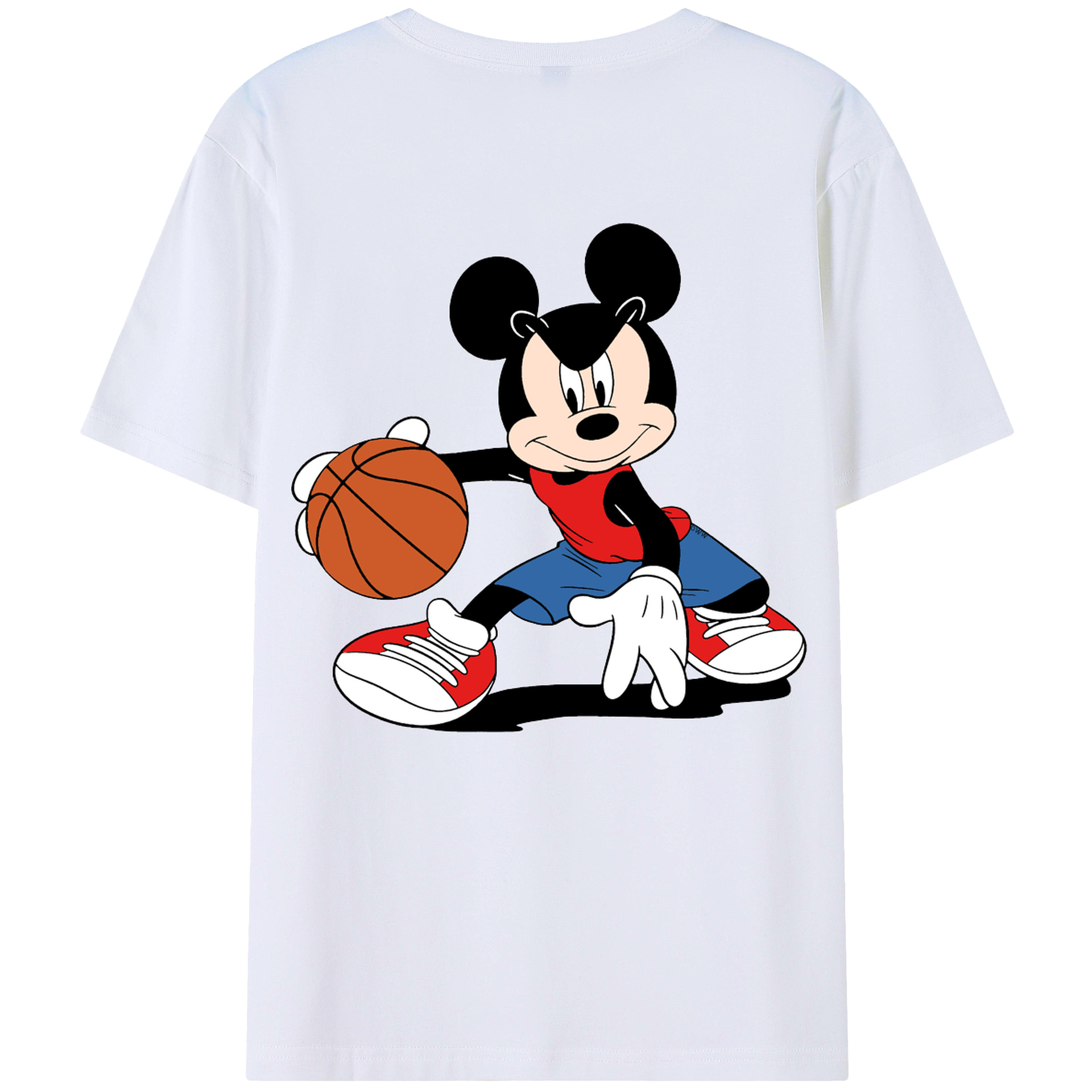 （画像用） ミッキーマウス Mickey Mouse 綿100％半袖Tシャツ（背面プリント）