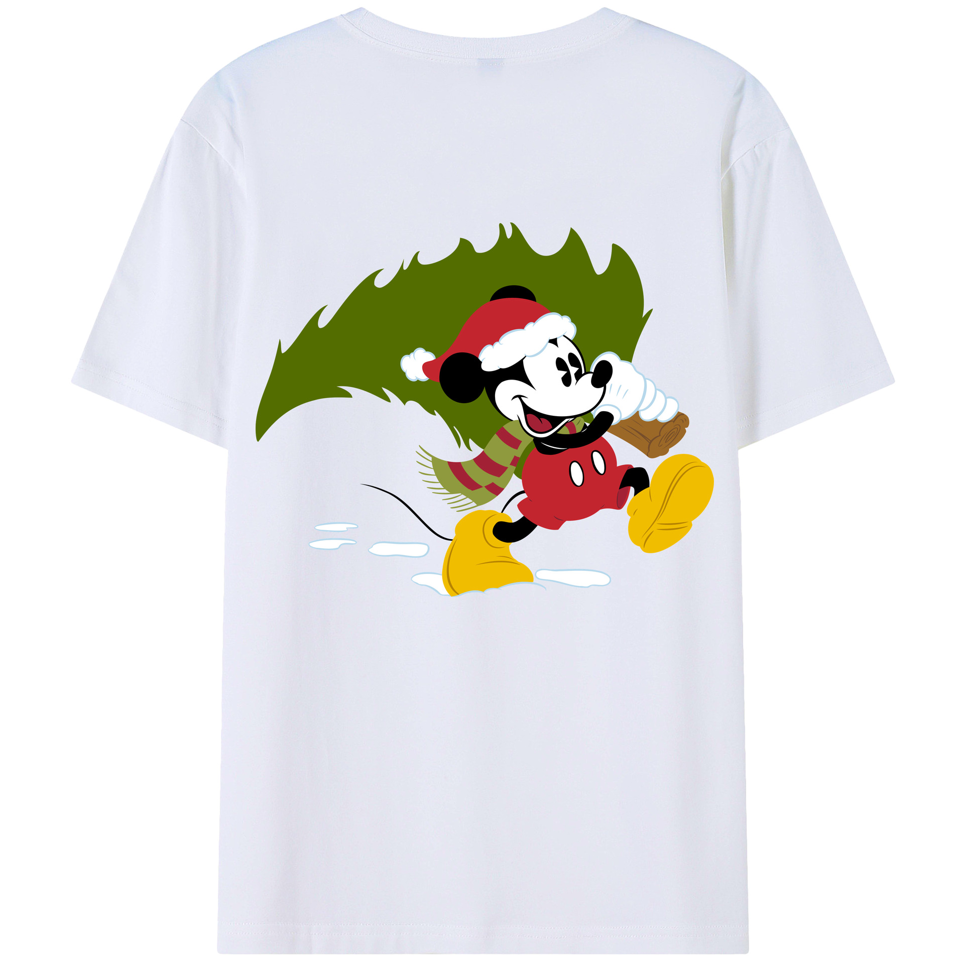 （画像用） ミッキーマウス Mickey Mouse 綿100％半袖Tシャツ（背面プリント）