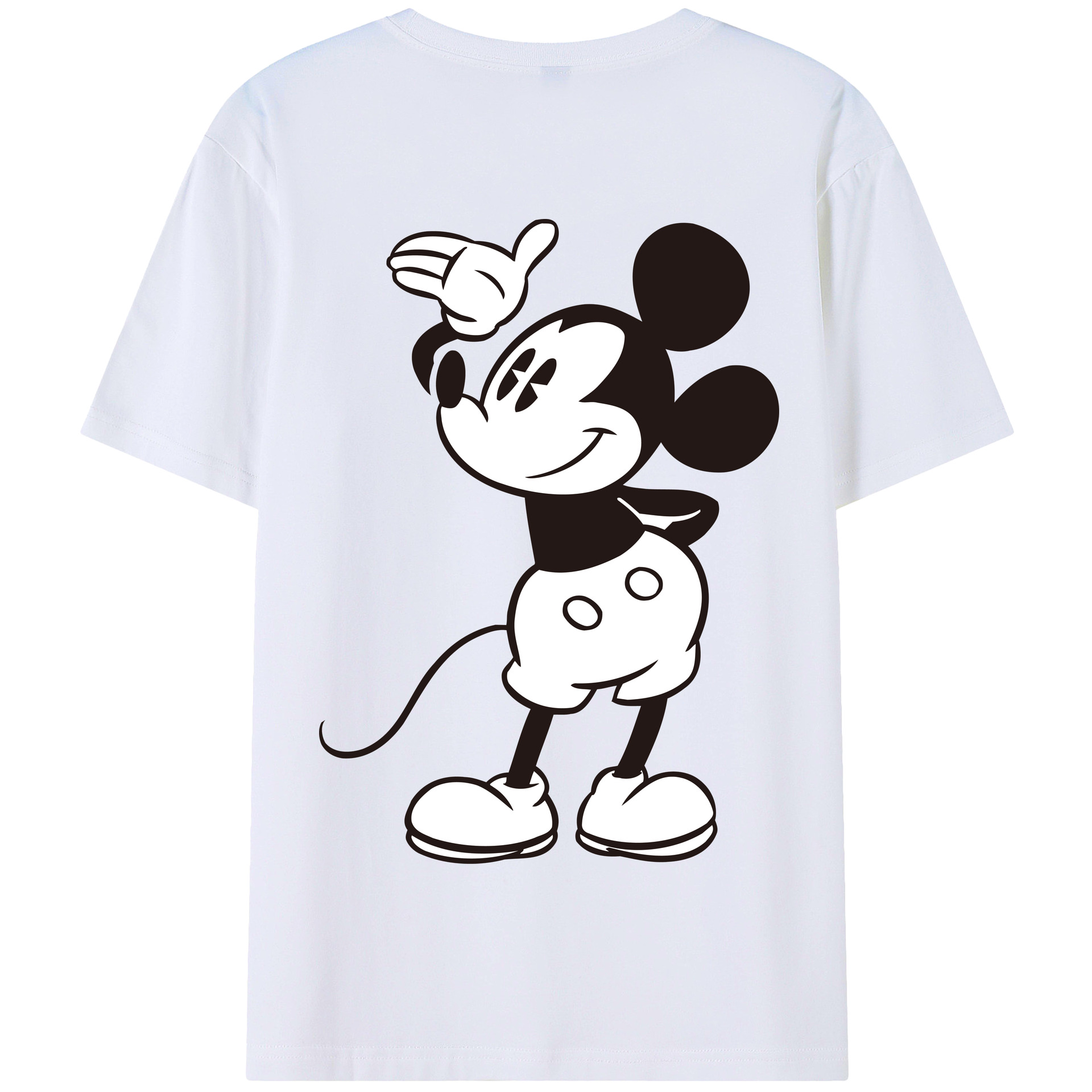 （画像用） ミッキーマウス Mickey Mouse 綿100％半袖Tシャツ（背面プリント）