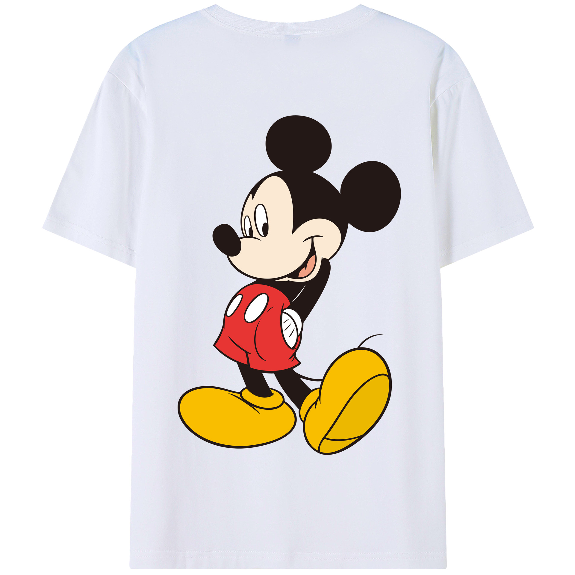 （画像用） ミッキーマウス Mickey Mouse 綿100％半袖Tシャツ（背面プリント）