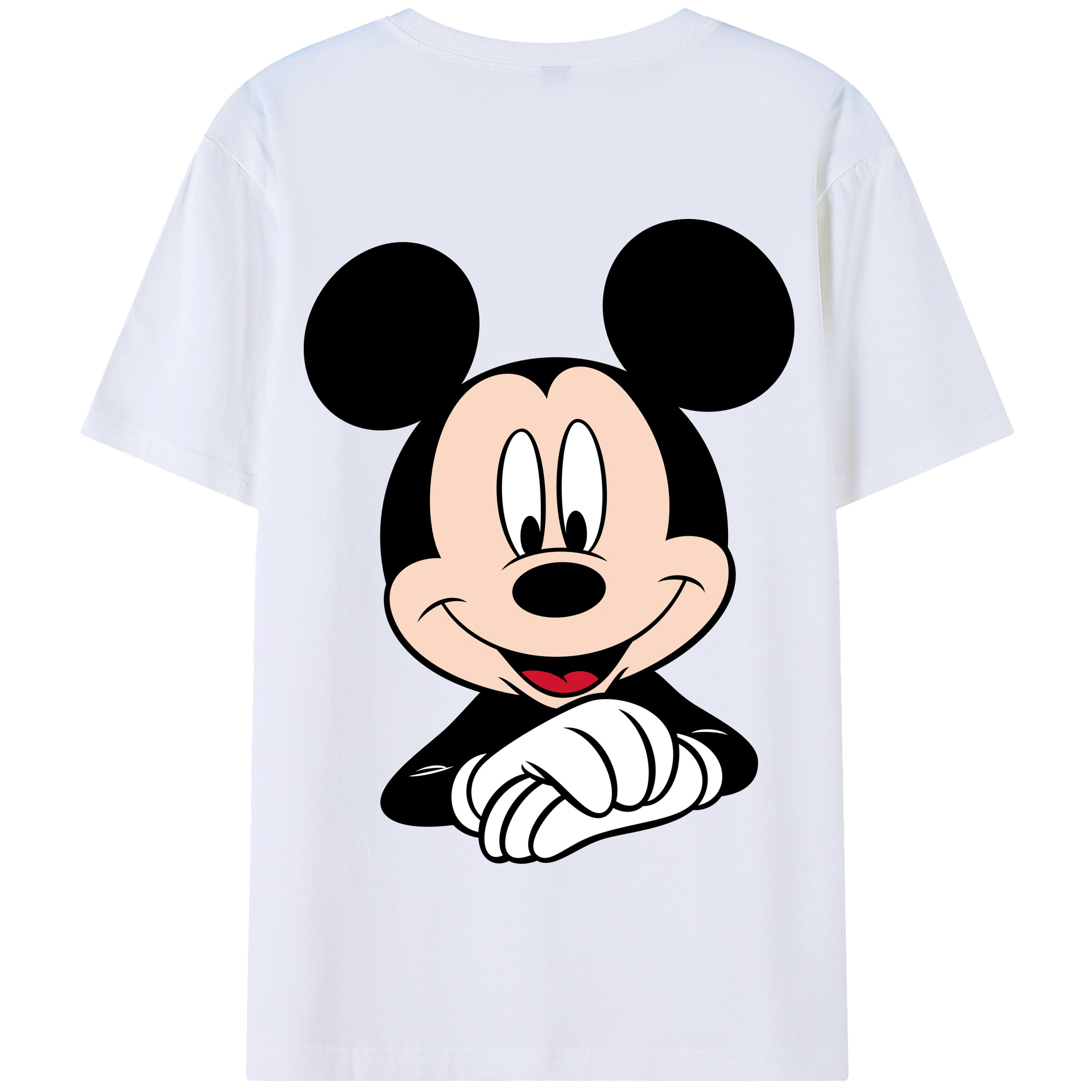 （画像用） ミッキーマウス Mickey Mouse 綿100％半袖Tシャツ（背面プリント）