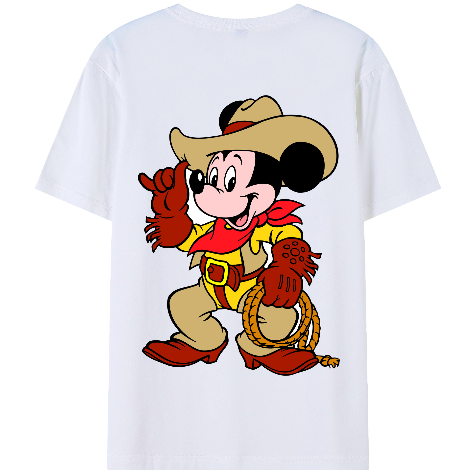 （画像用） ミッキーマウス Mickey Mouse 綿100％半袖Tシャツ（背面プリント）