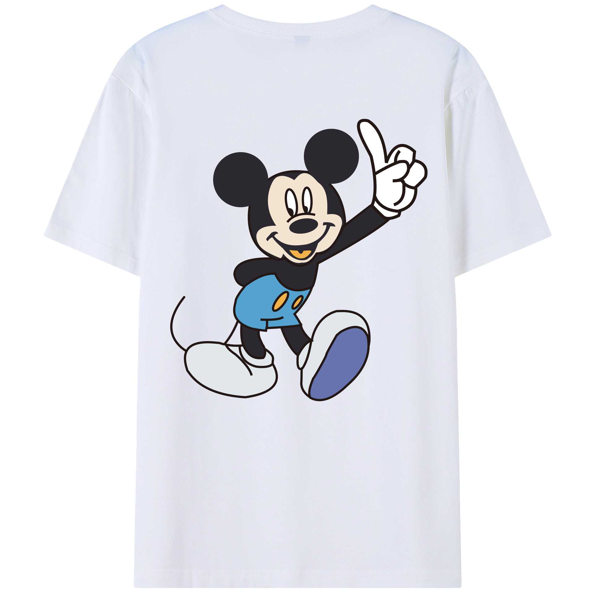 （画像用） ミッキーマウス Mickey Mouse 綿100％半袖Tシャツ（背面プリント）