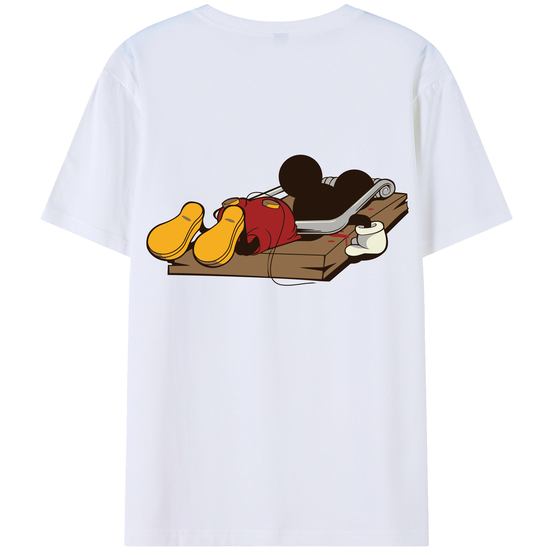 （画像用） ミッキーマウス Mickey Mouse 綿100％半袖Tシャツ（背面プリント）