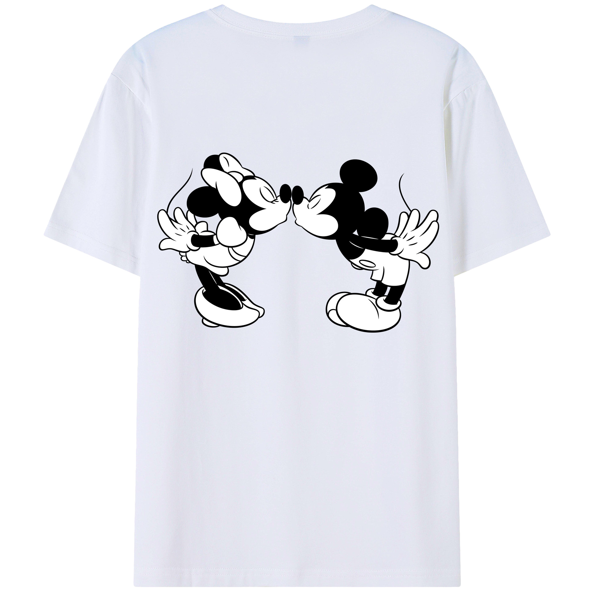 （画像用） ミッキーマウス Mickey Mouse 綿100％半袖Tシャツ（背面プリント）