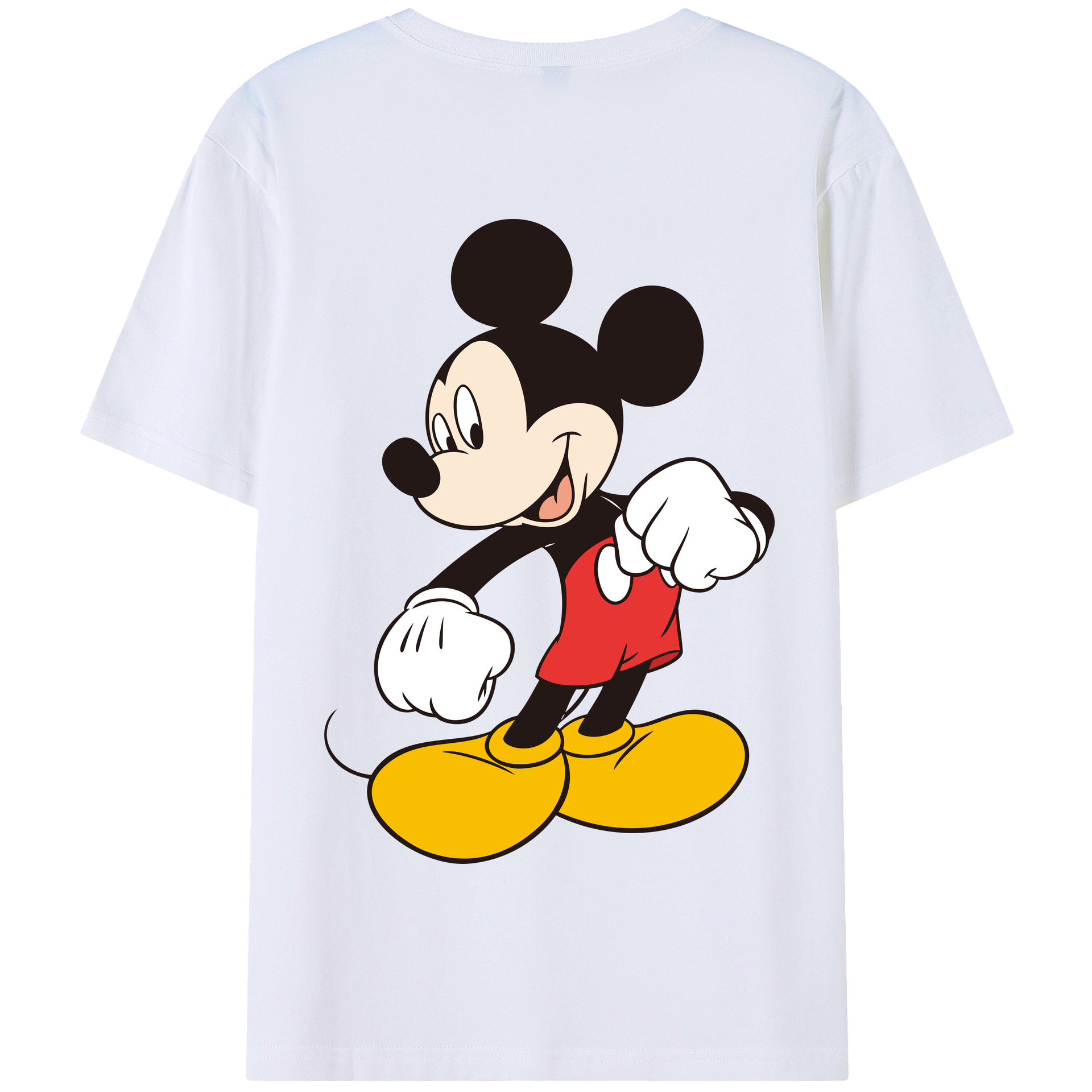 （画像用） ミッキーマウス Mickey Mouse 綿100％半袖Tシャツ（背面プリント）