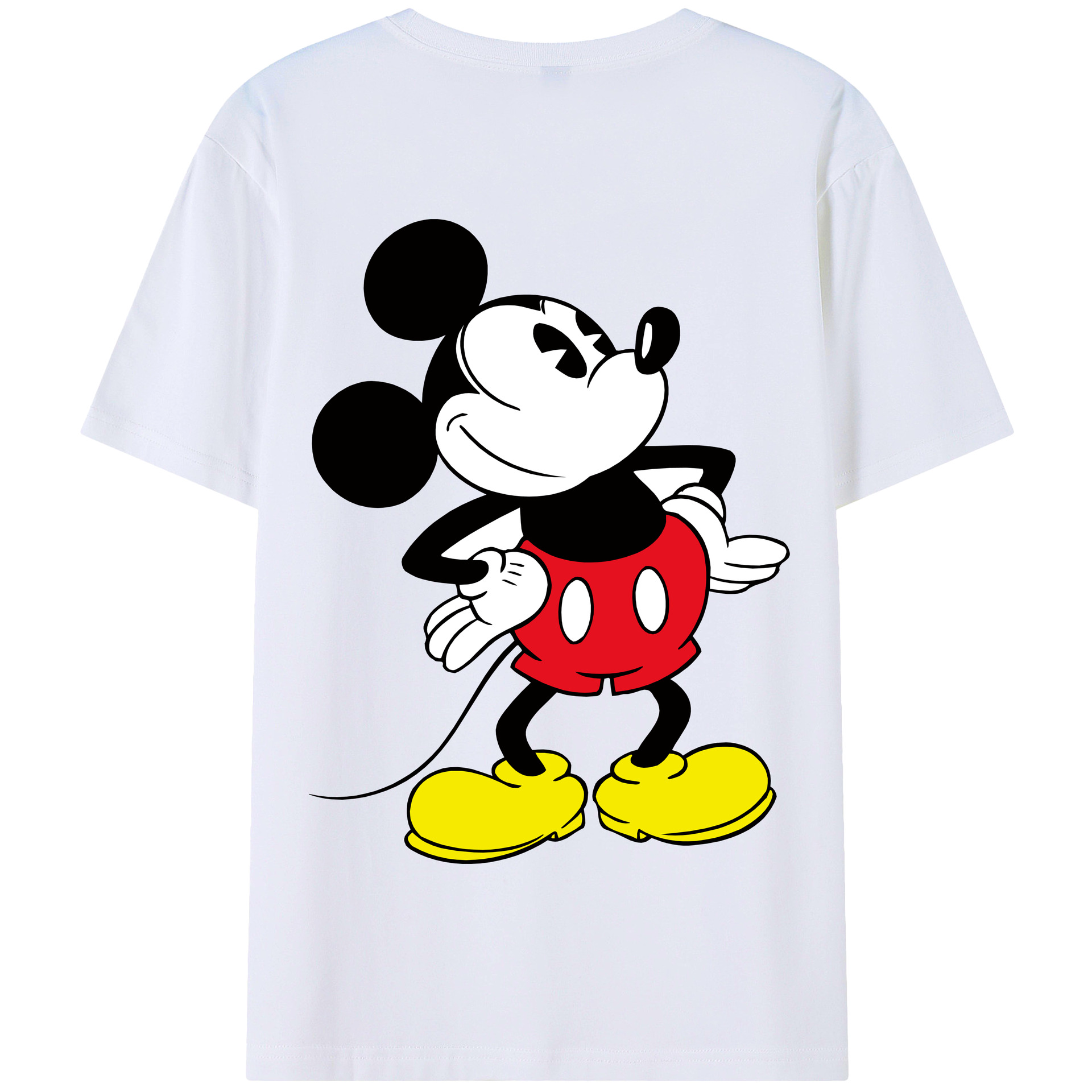 （画像用） ミッキーマウス Mickey Mouse 綿100％半袖Tシャツ（背面プリント）