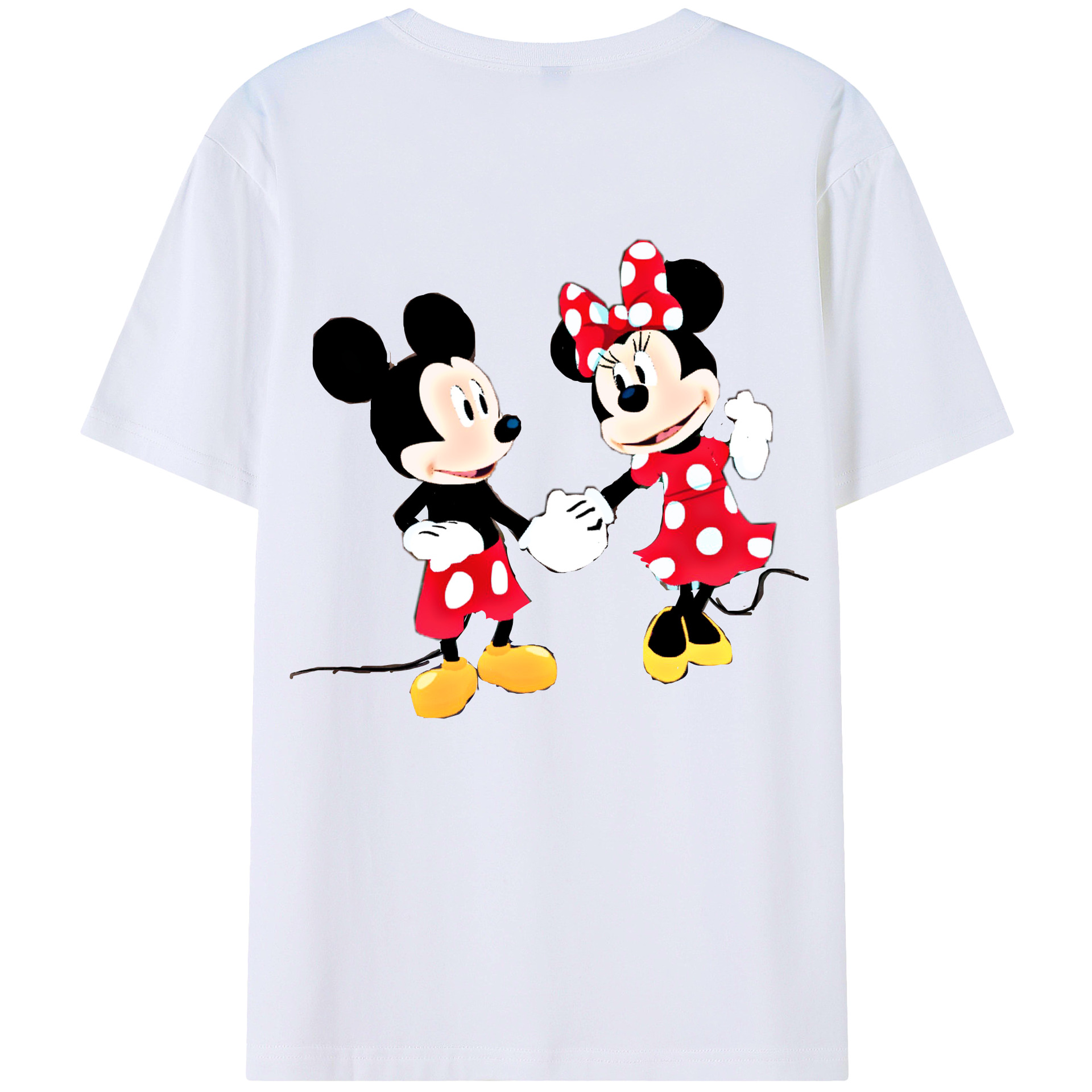 （画像用） ミッキーマウス Mickey Mouse 綿100％半袖Tシャツ（背面プリント）