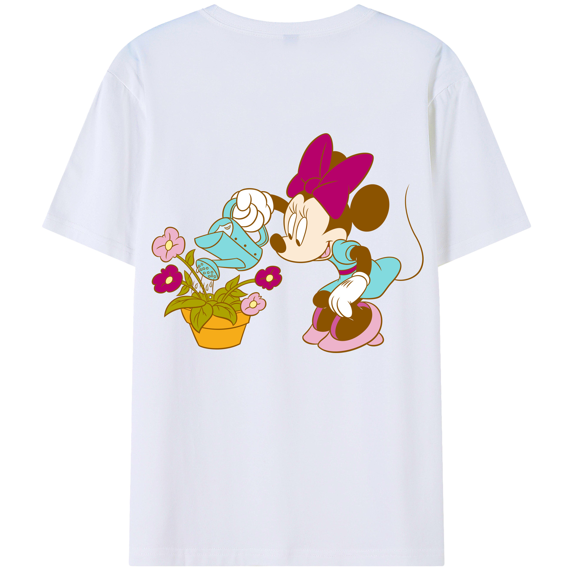 （画像用） ミッキーマウス Mickey Mouse 綿100％半袖Tシャツ（背面プリント）